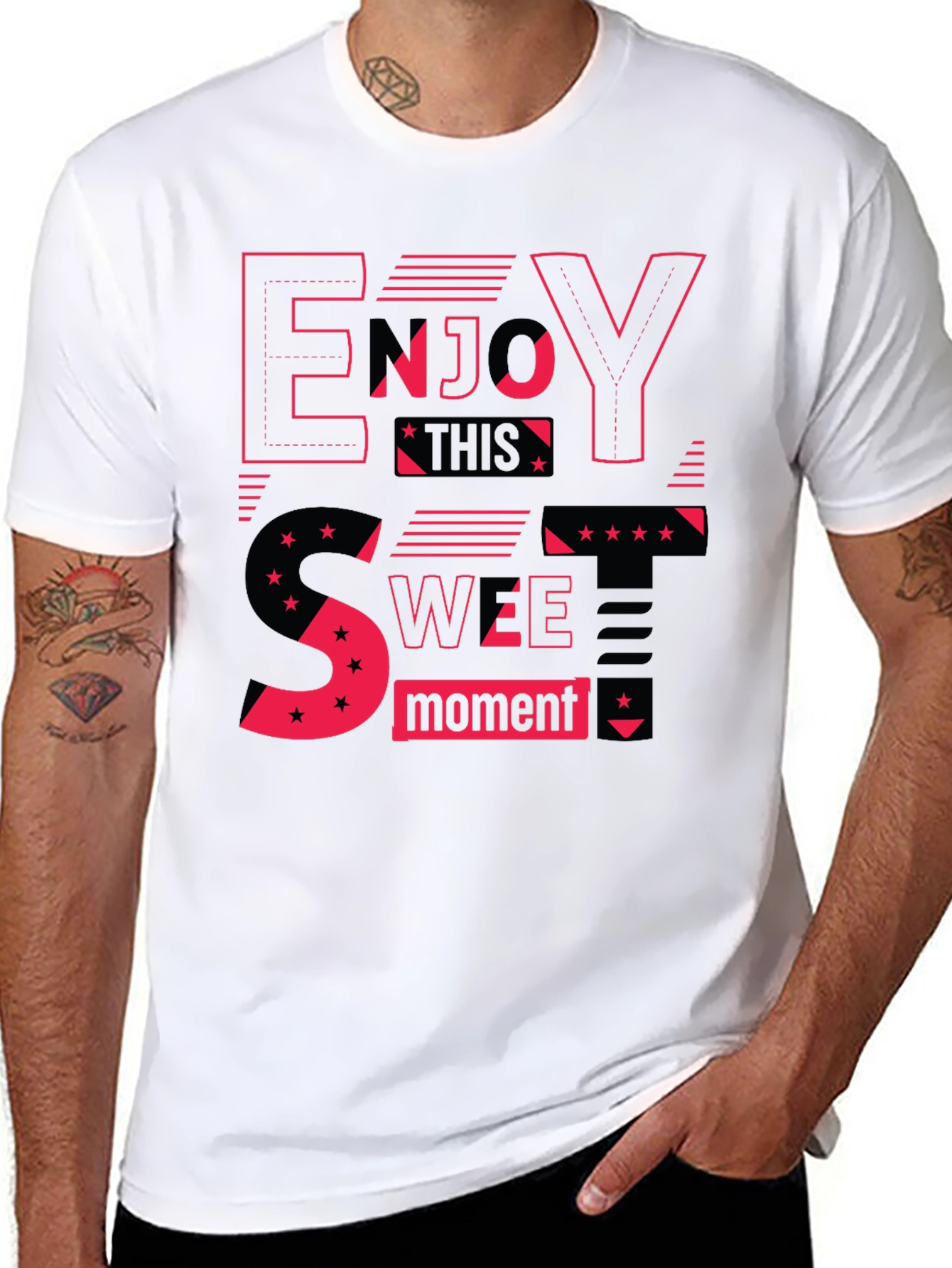 Enjoy This Sweet Moment Black Graphic Tee