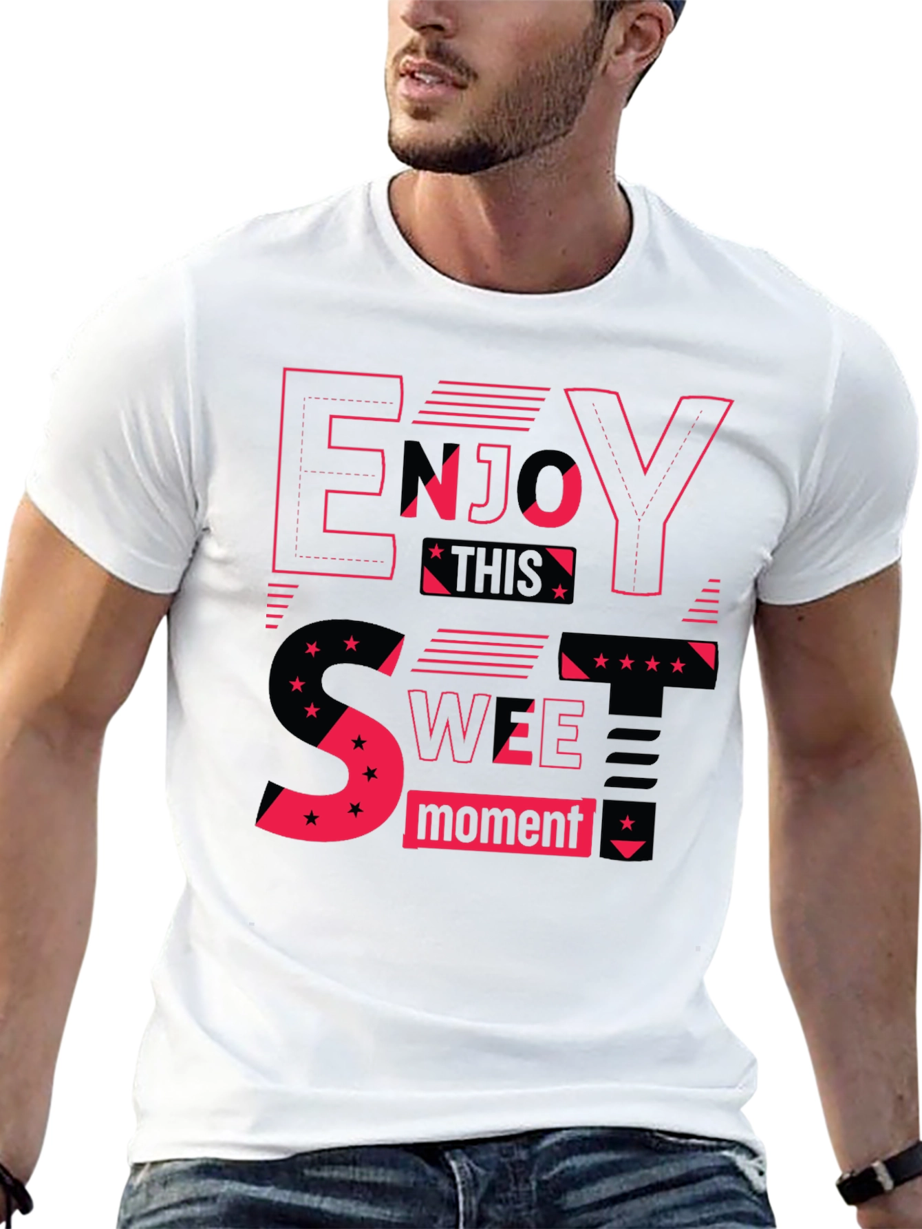 Enjoy This Sweet Moment Black Graphic Tee