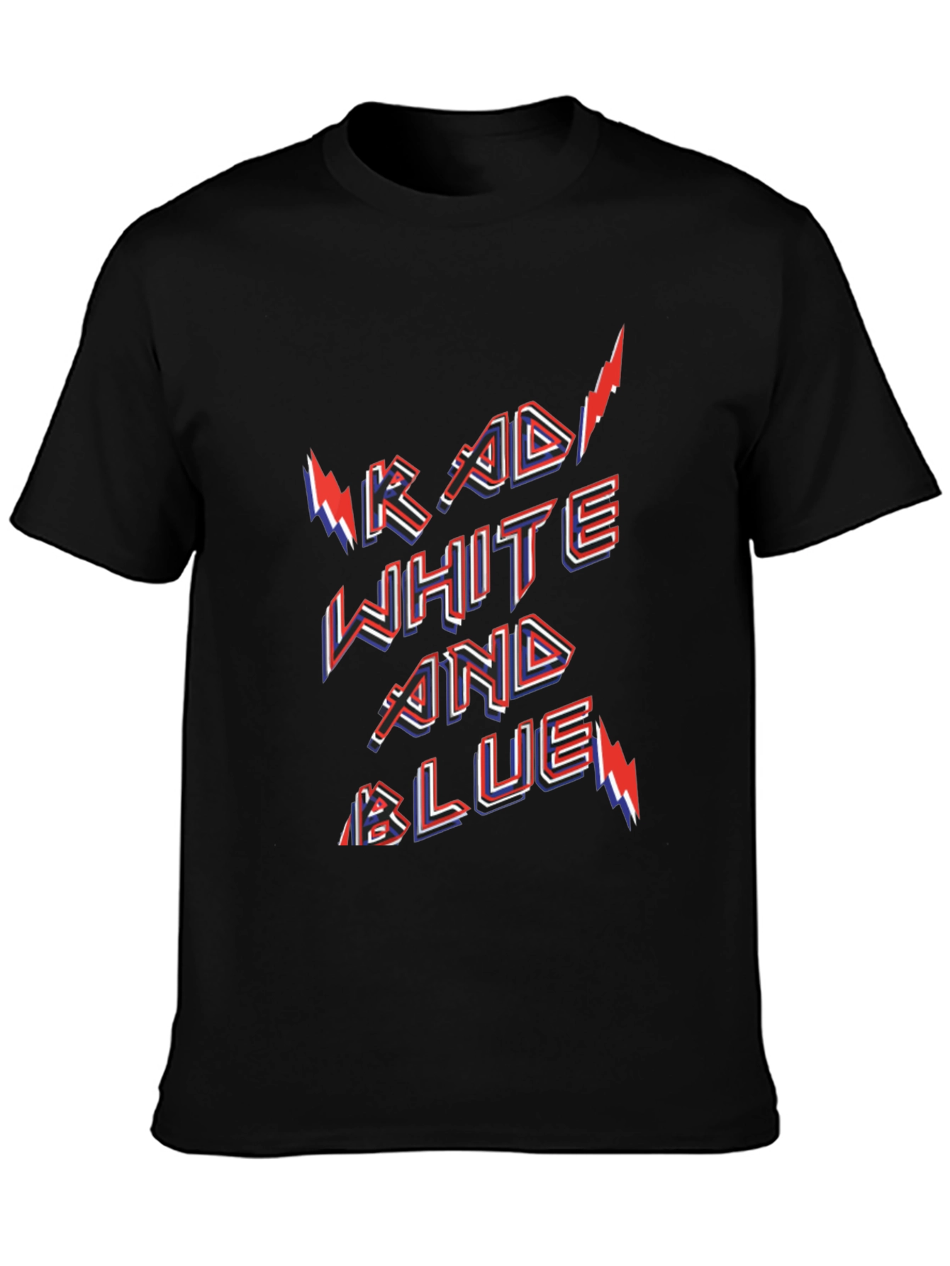 Rad White and Blue Graphic Tee