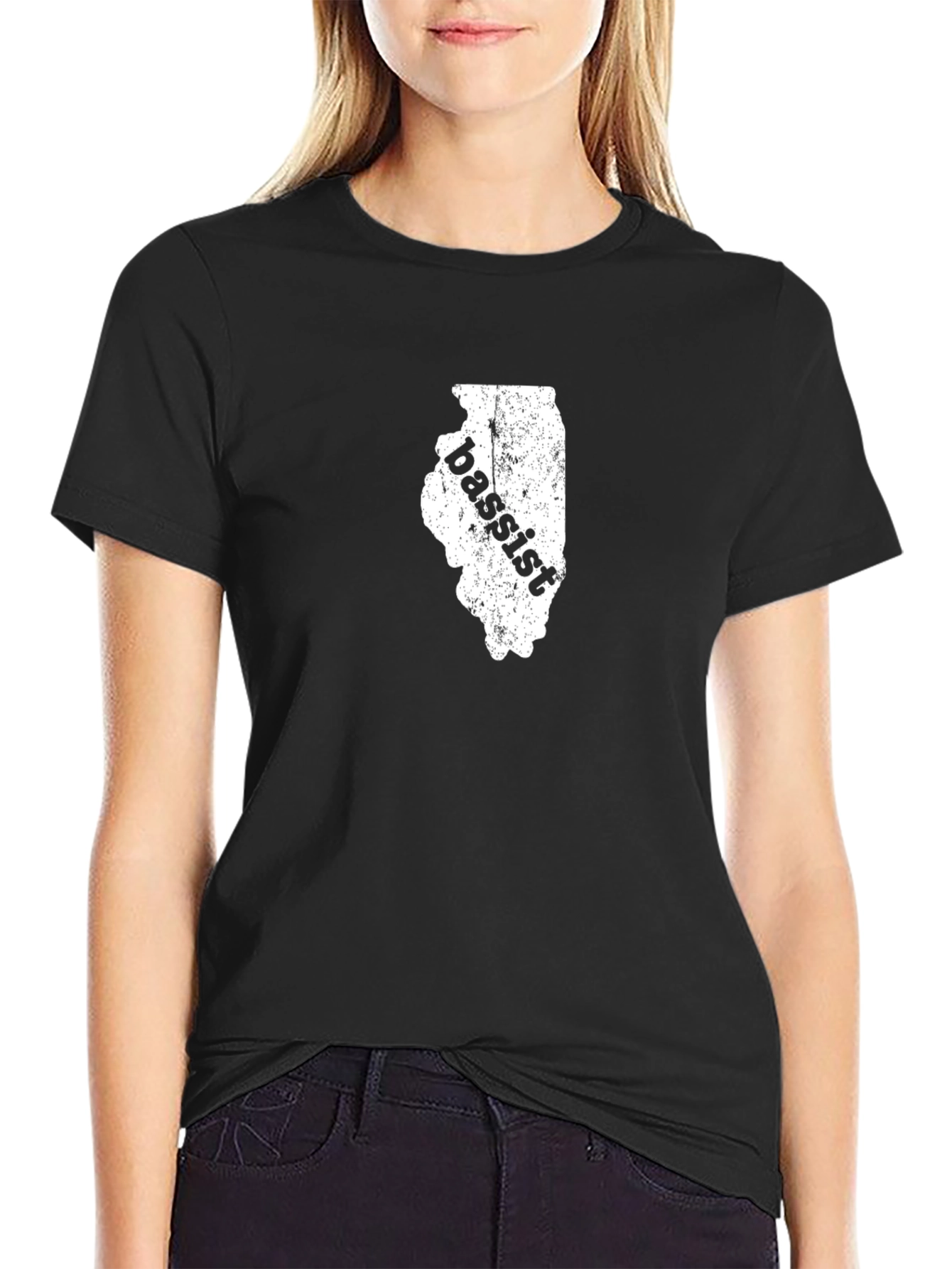 Illinois Bassist Graphic T-Shirt - Black