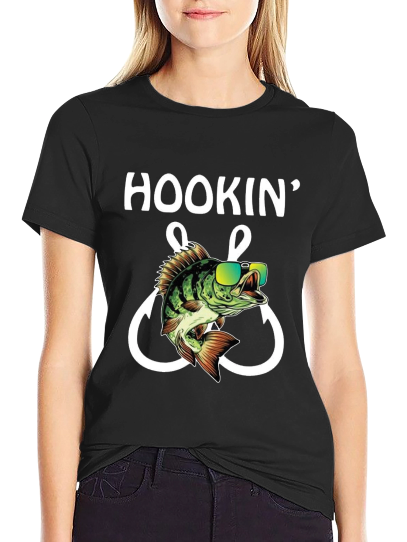 Hookin Bass Fishing T-Shirt