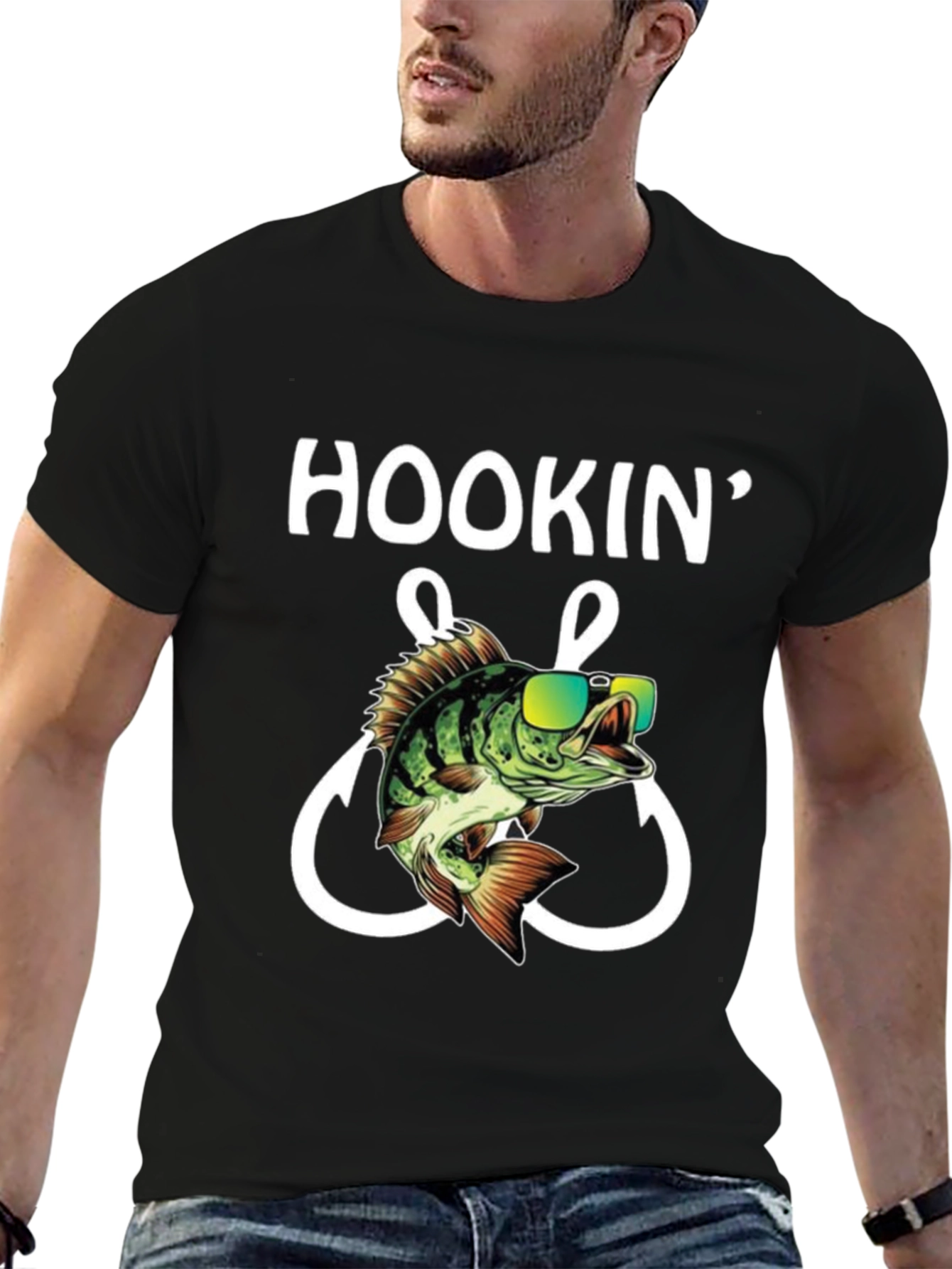 Hookin Bass Fishing T-Shirt