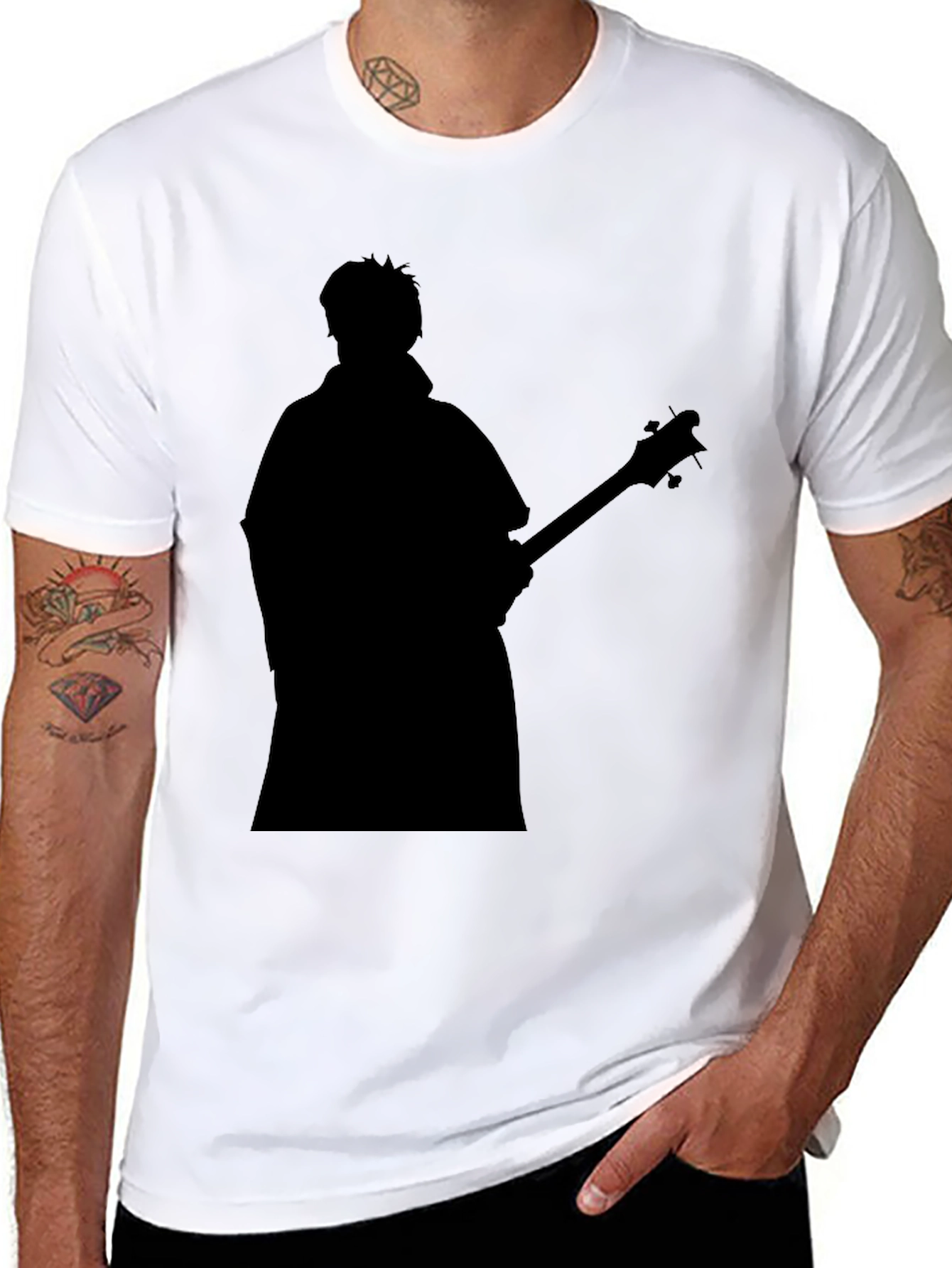 Silhouette Musician Graphic T-Shirt