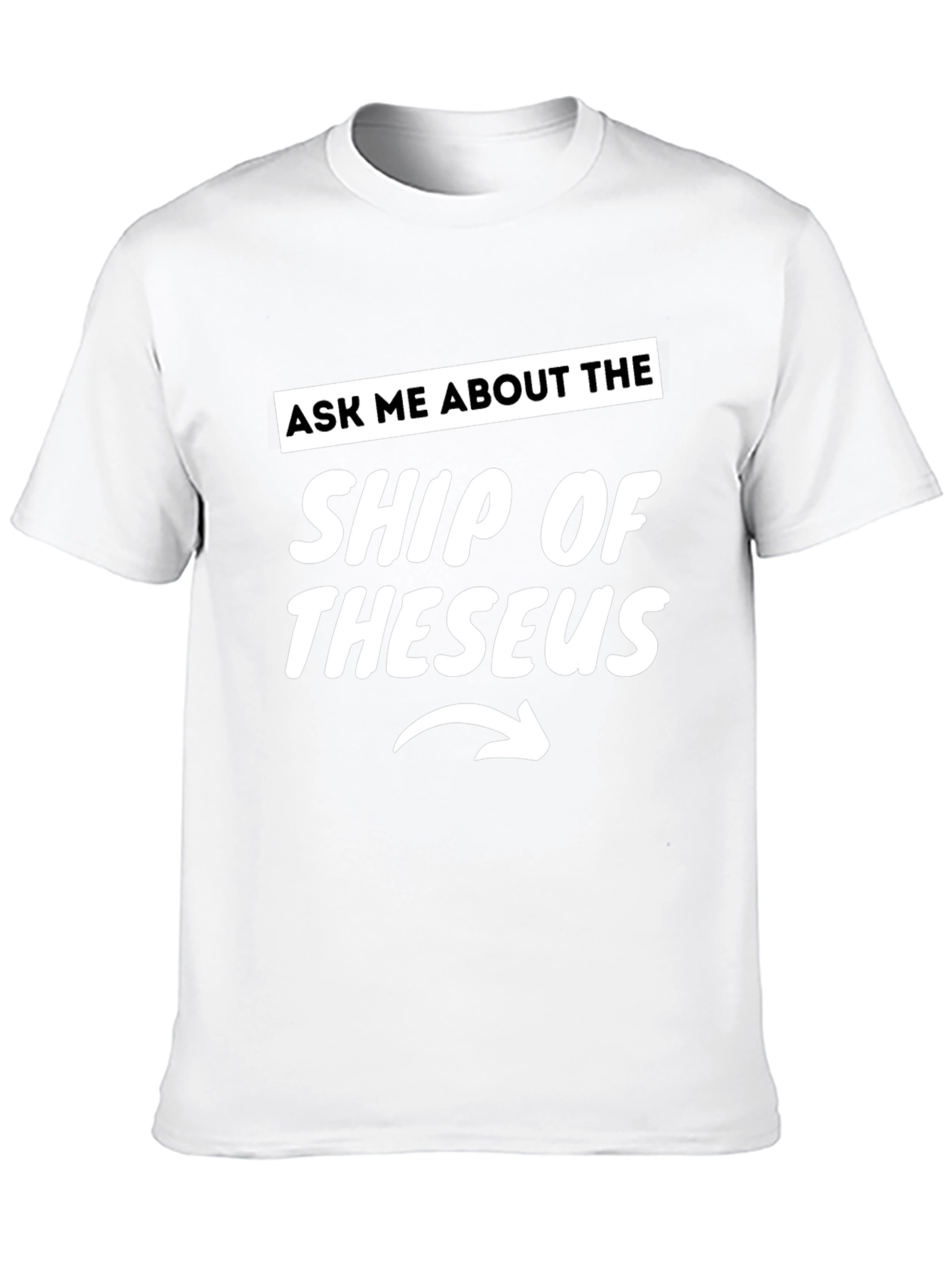 Ship of Theseus Graphic Tee - Black Cotton T-Shirt