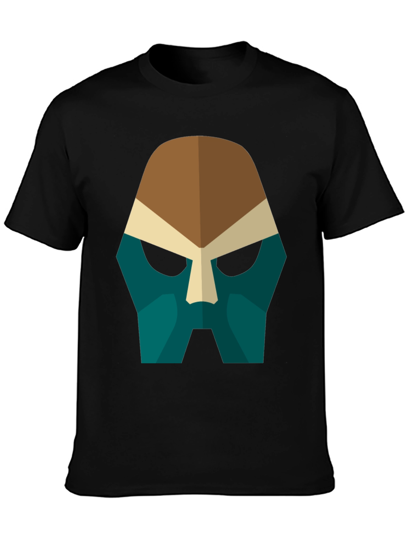 Abstract Mask Graphic Tee - Bold Style