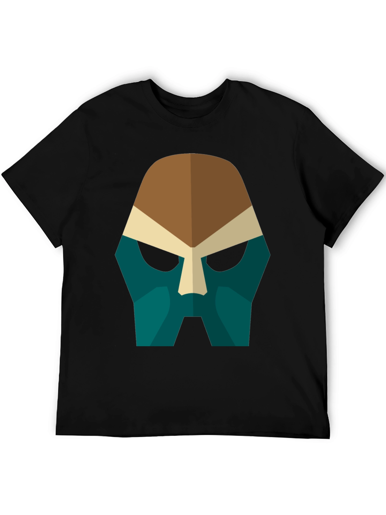 Abstract Mask Graphic Tee - Bold Style
