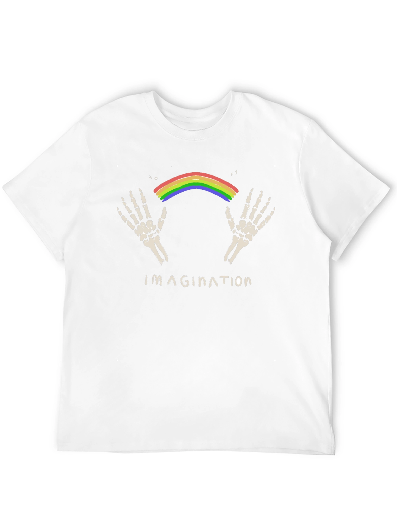 Imagination Rainbow Skeleton Hands T-Shirt