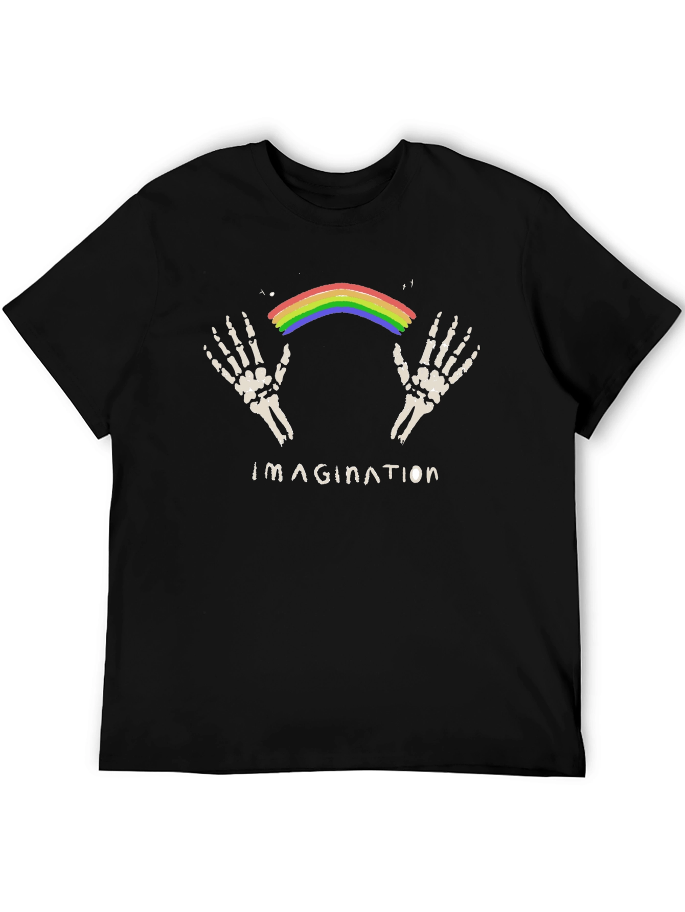 Imagination Rainbow Skeleton Hands T-Shirt