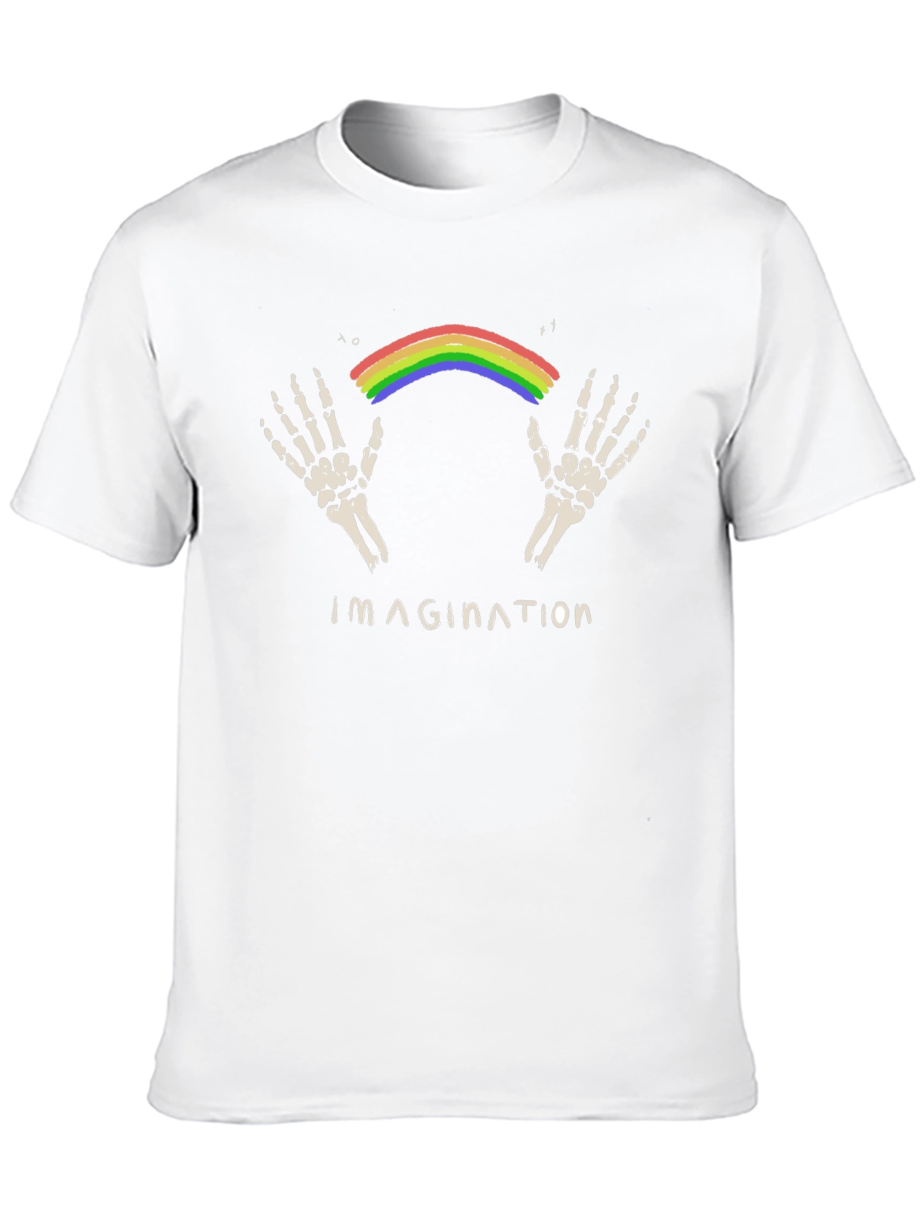 Imagination Rainbow Skeleton Hands T-Shirt