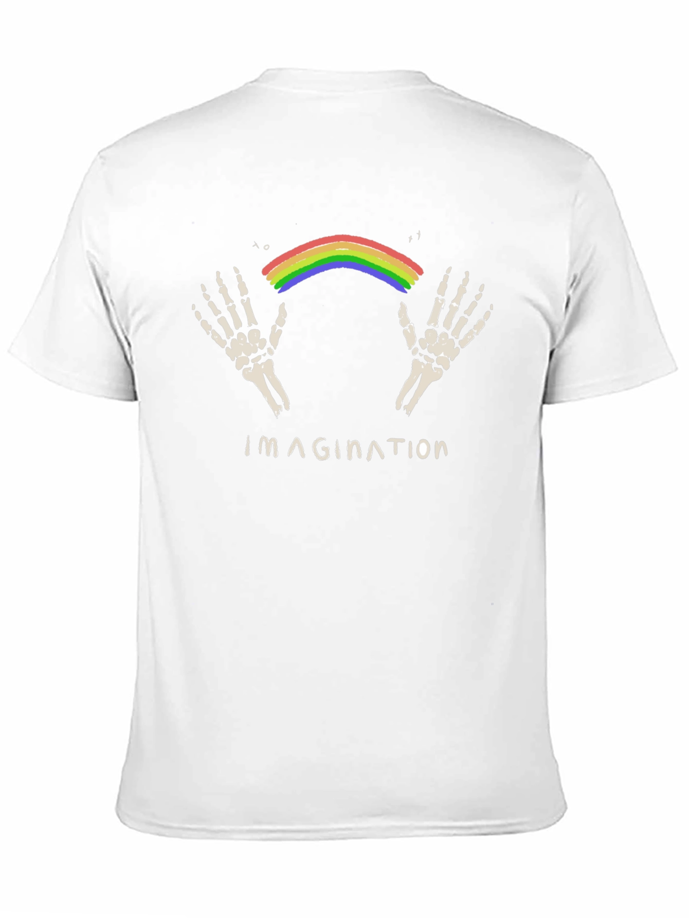 Imagination Rainbow Skeleton Hands T-Shirt