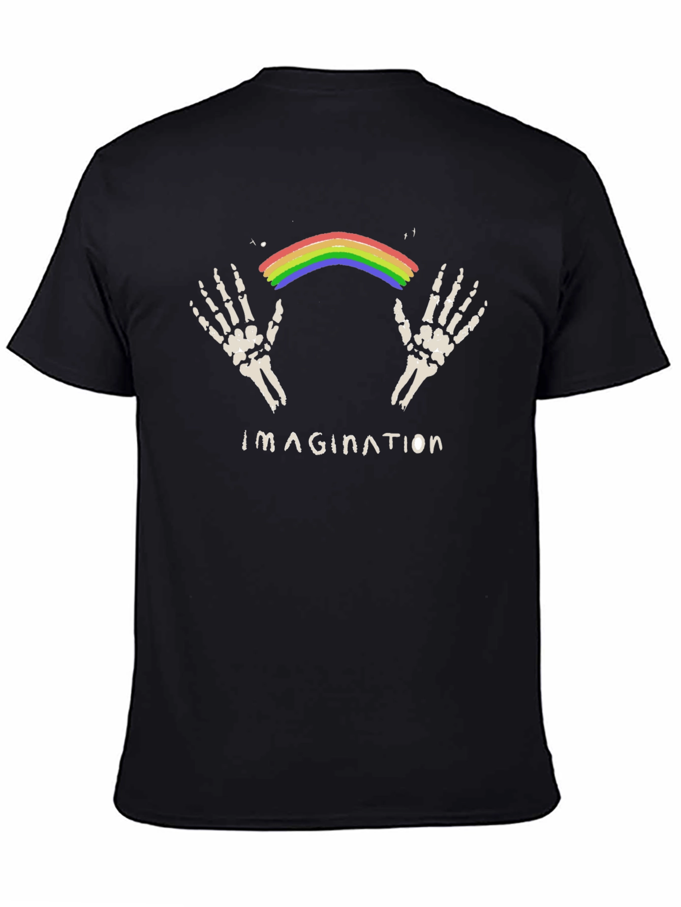Imagination Rainbow Skeleton Hands T-Shirt