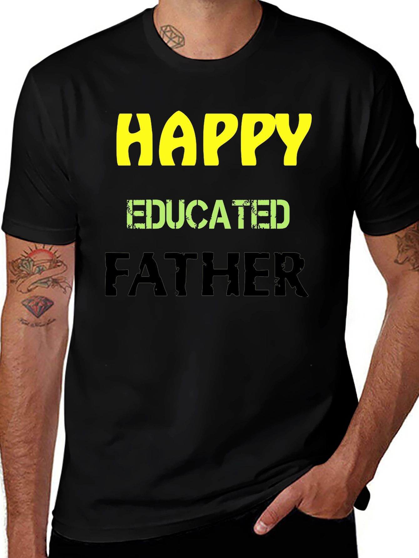 Happy Educated Father Graphic T-Shirt