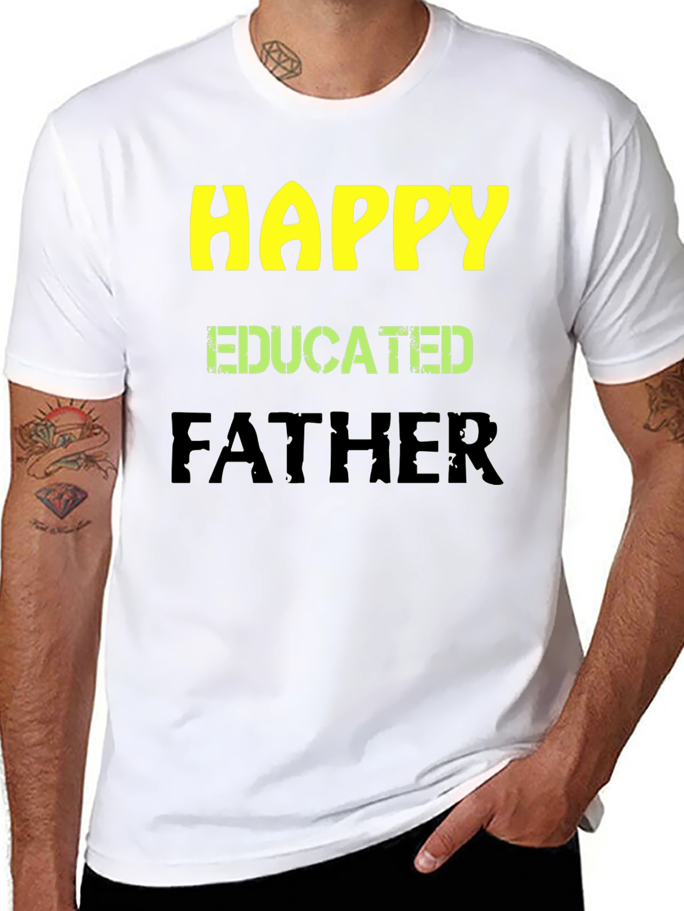Happy Educated Father Graphic T-Shirt