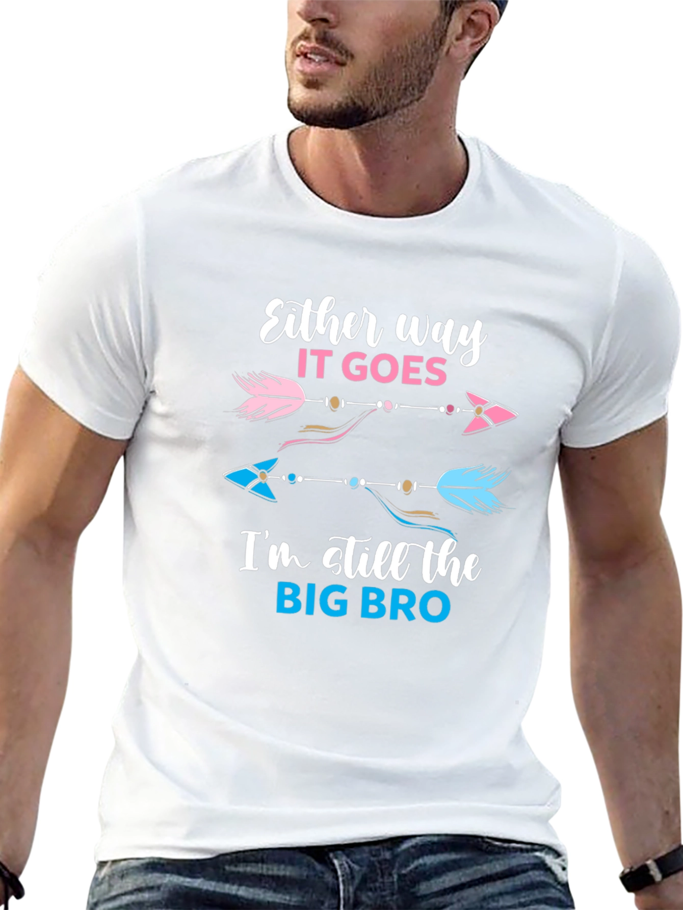 Big Bro Gender Reveal Arrow T-Shirt