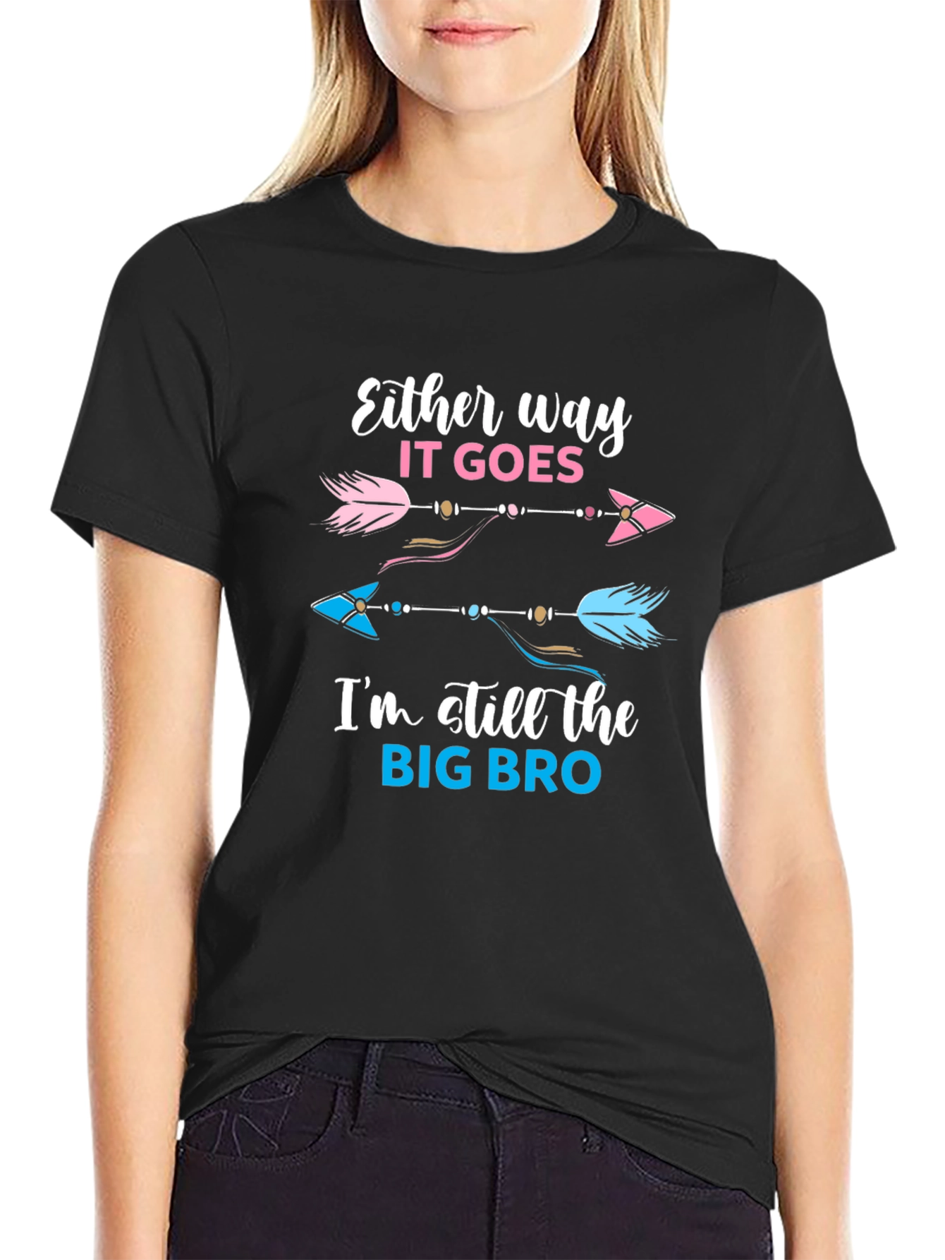 Big Bro Gender Reveal Arrow T-Shirt