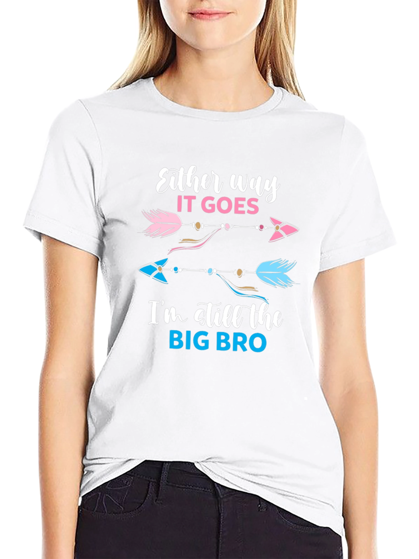 Big Bro Gender Reveal Arrow T-Shirt