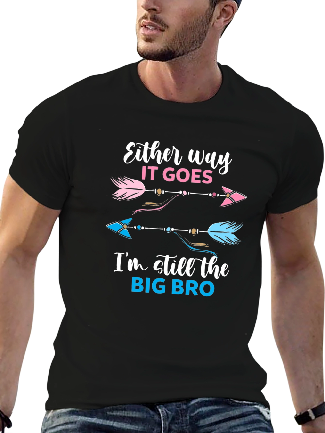 Big Bro Gender Reveal Arrow T-Shirt