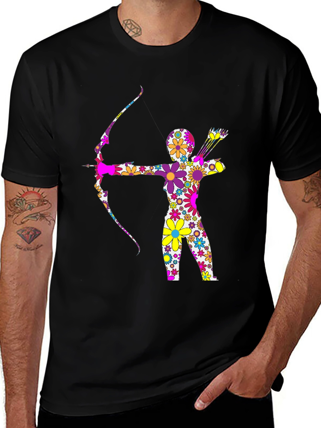 Floral Archer Graphic T-Shirt