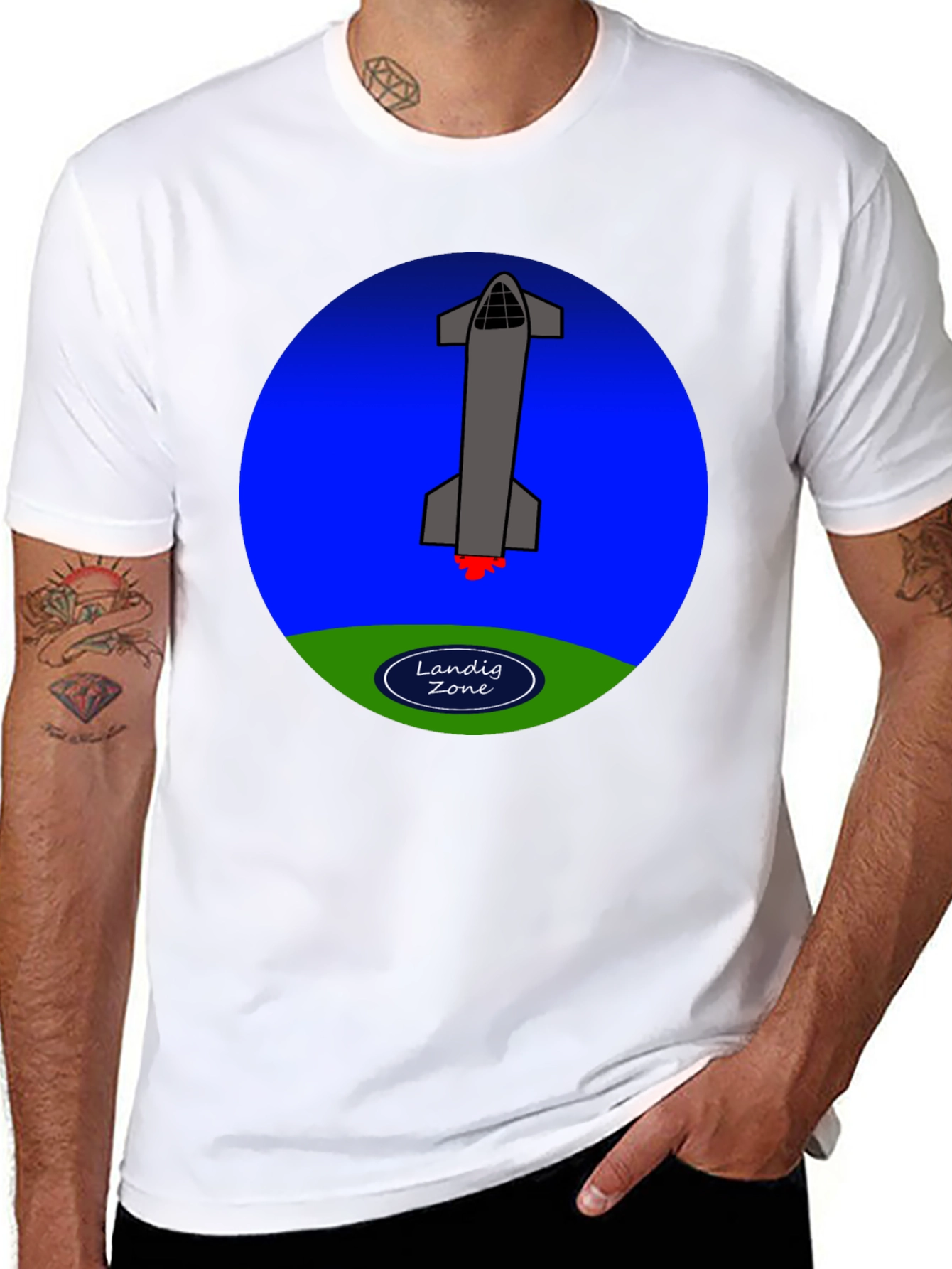 Landing Zone Rocket Graphic T-Shirt