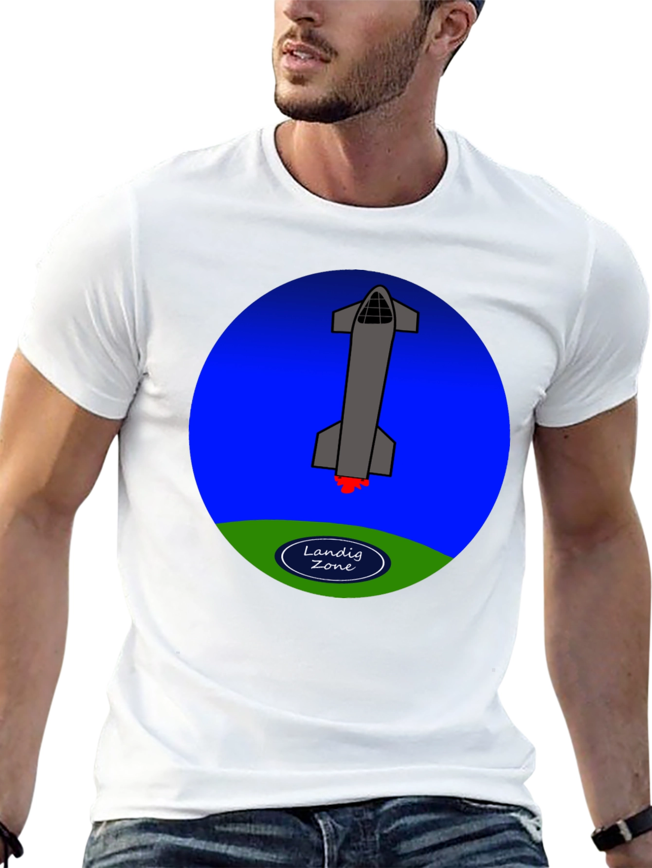 Landing Zone Rocket Graphic T-Shirt