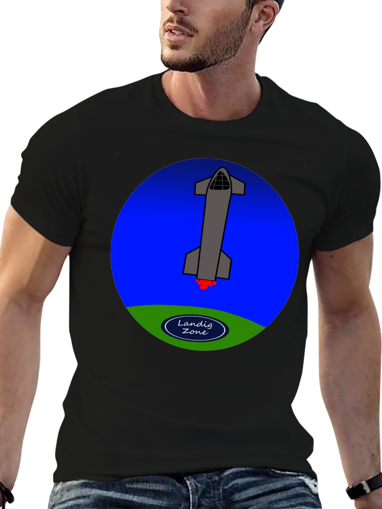 Landing Zone Rocket Graphic T-Shirt