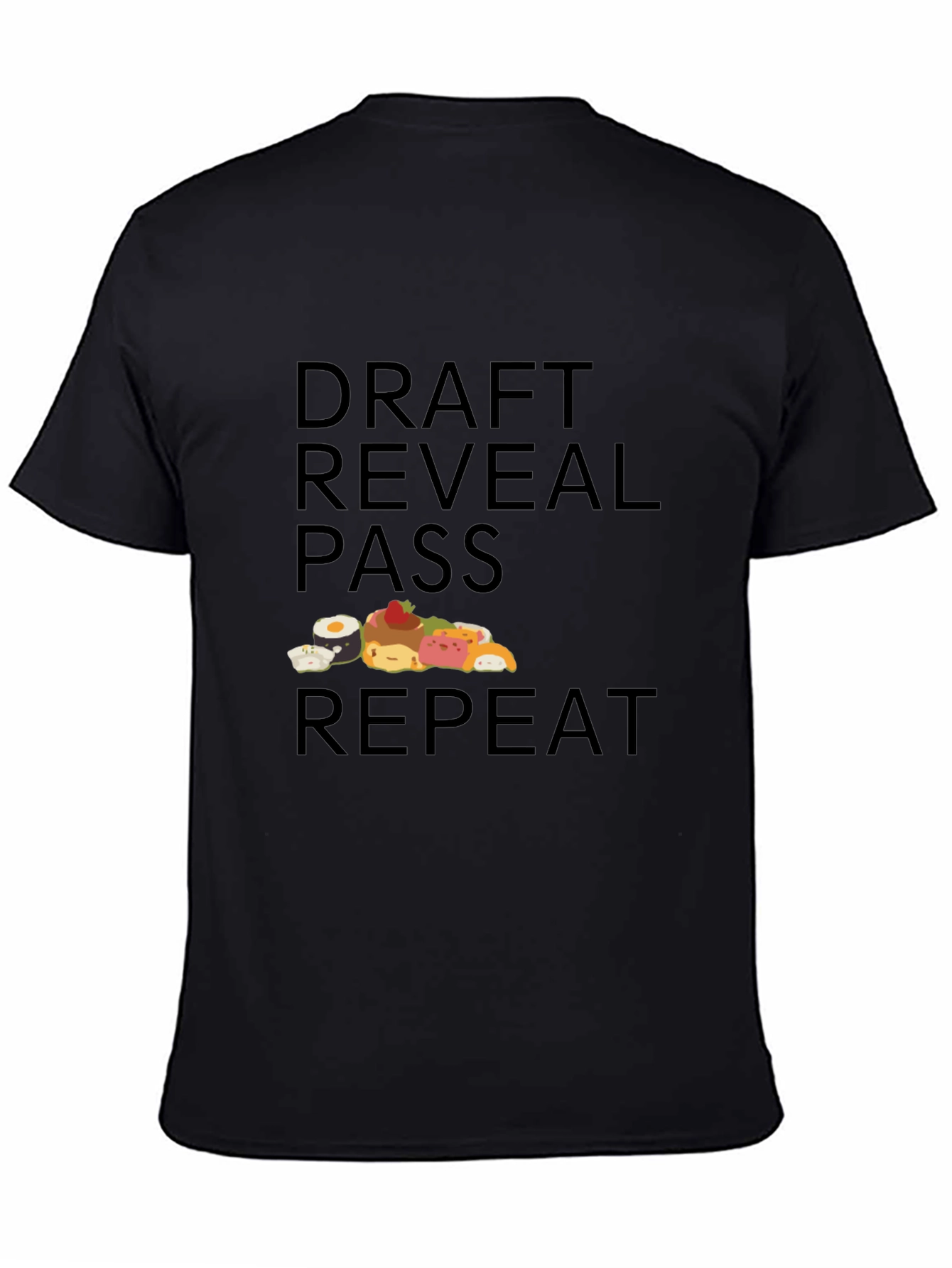 Draft Reveal Pass Repeat Sushi Graphic T-Shirt