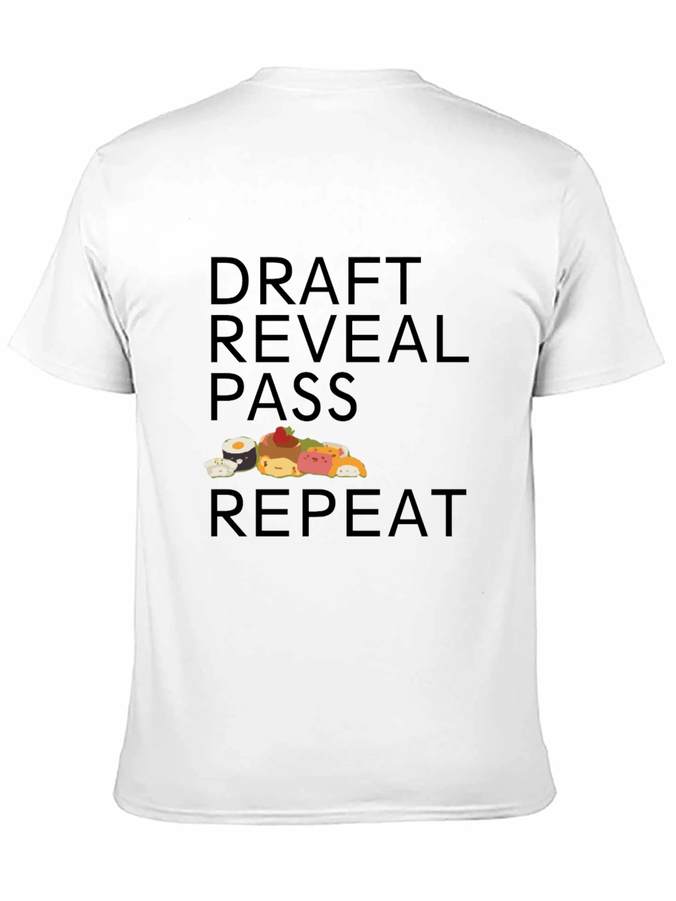Draft Reveal Pass Repeat Sushi Graphic T-Shirt