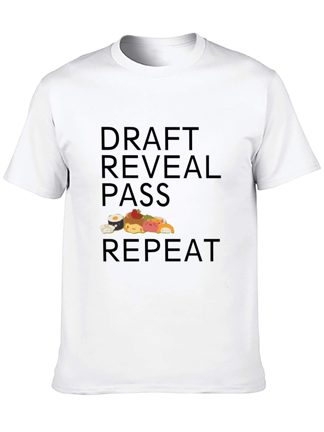 Draft Reveal Pass Repeat Sushi Graphic T-Shirt