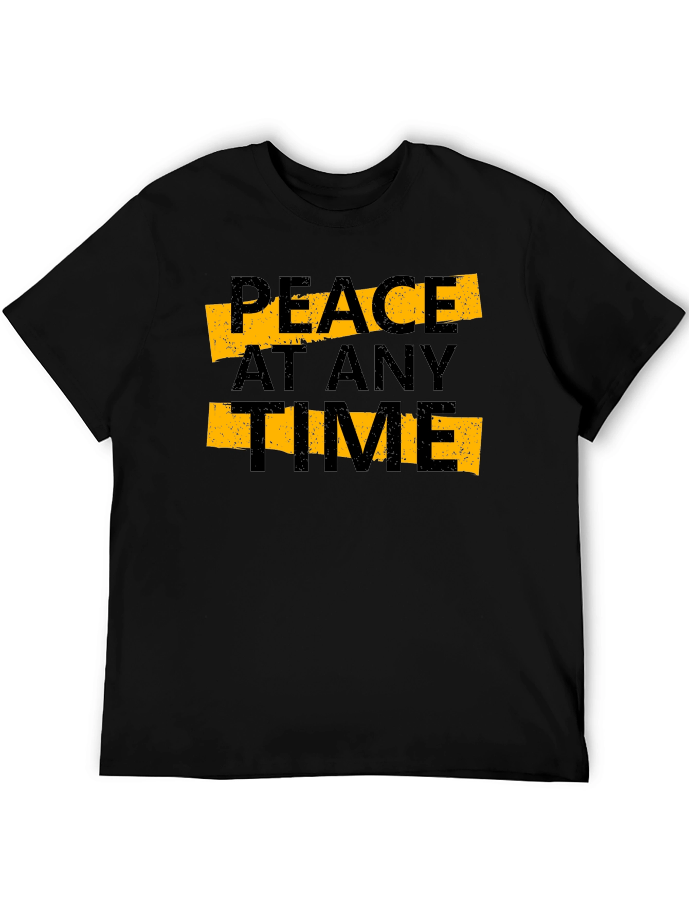 Peace At Any Time Black Graphic Tee