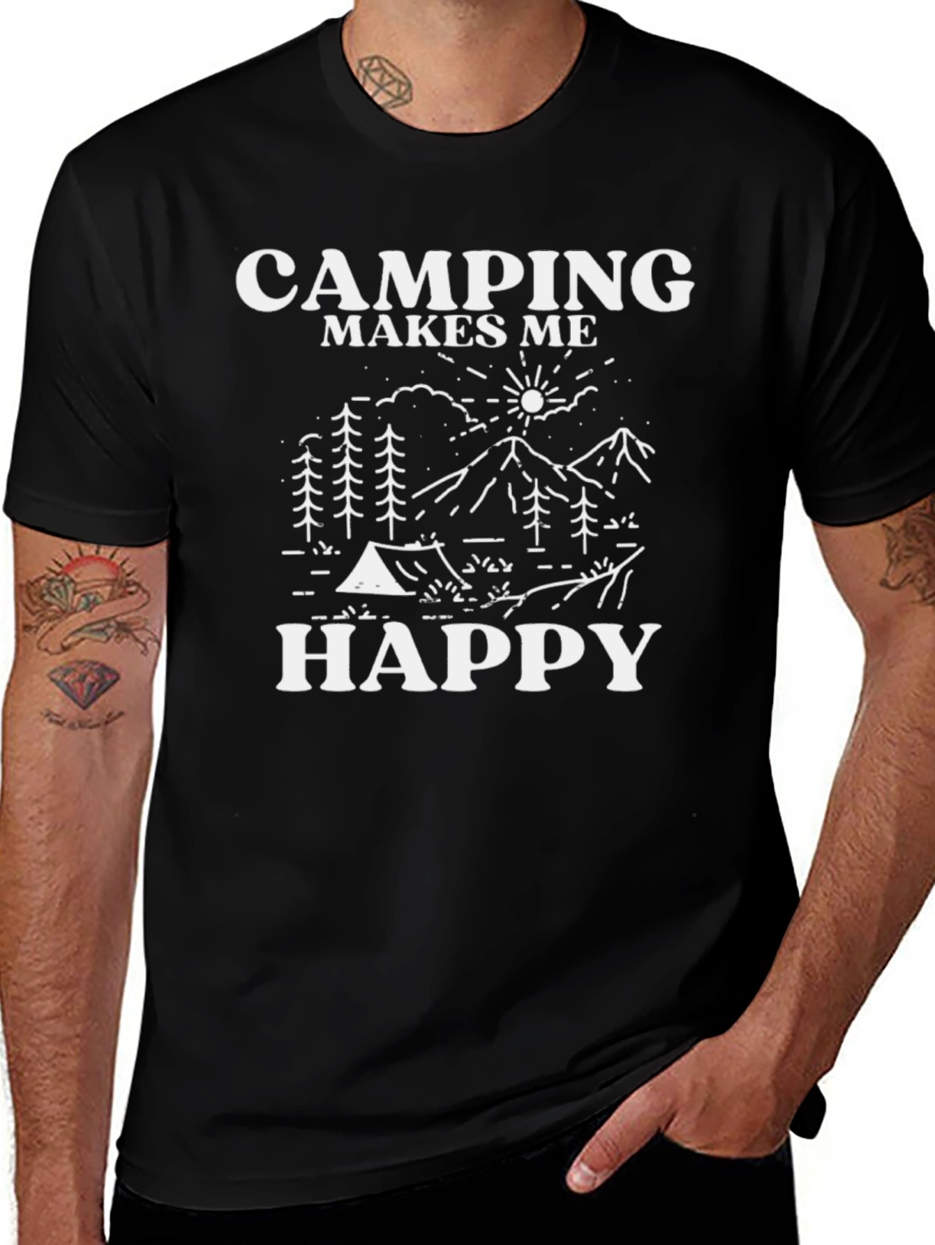 Camping Makes Me Happy T-Shirt