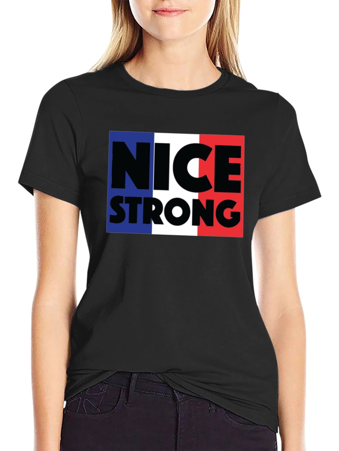 Nice Strong T-Shirt - France Flag Inspired Graphic Tee