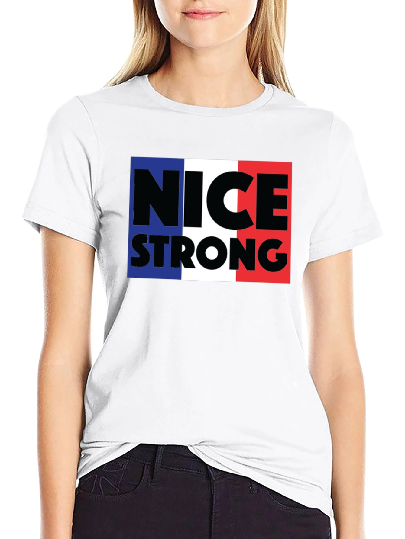 Nice Strong T-Shirt - France Flag Inspired Graphic Tee