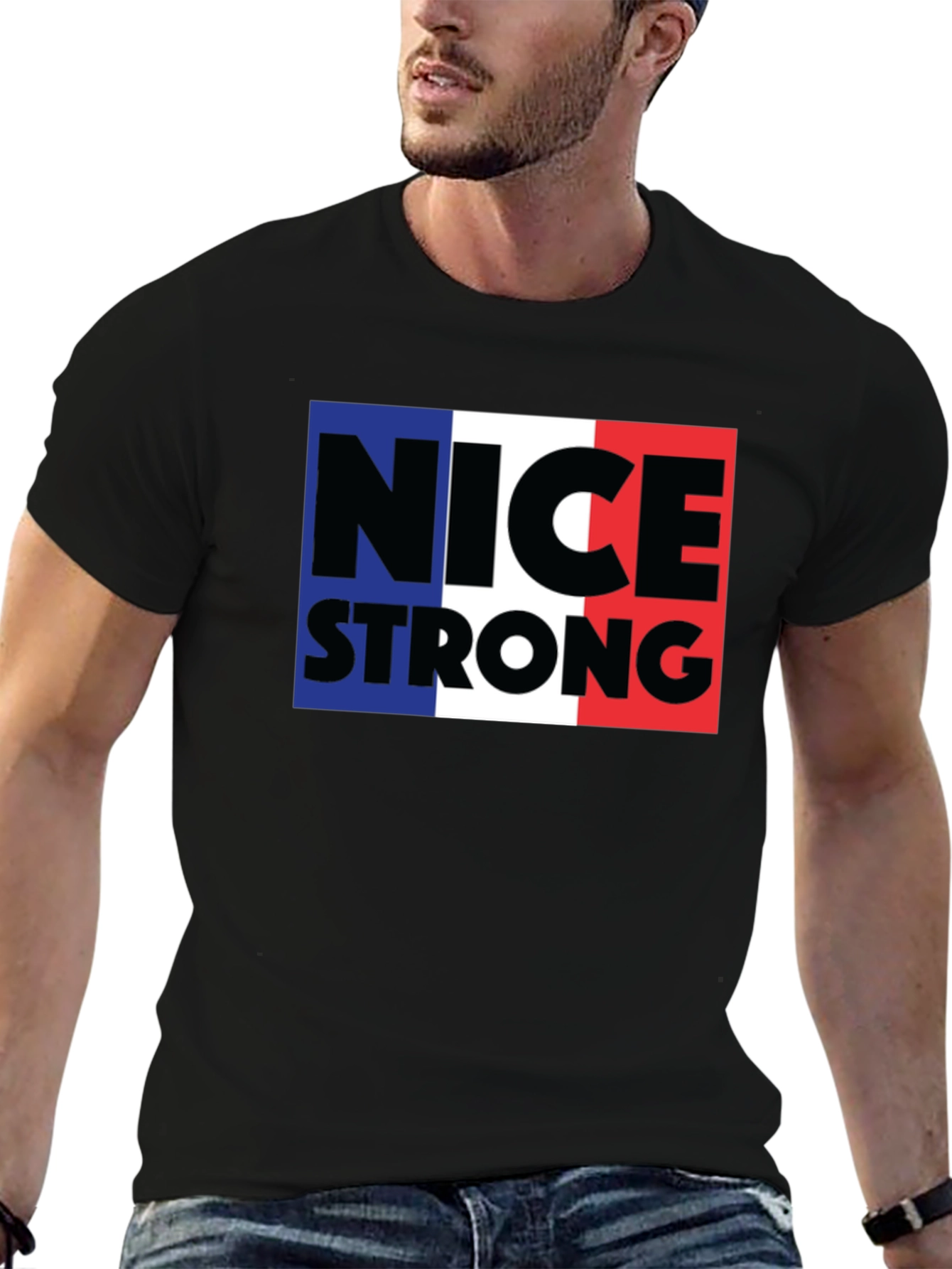 Nice Strong T-Shirt - France Flag Inspired Graphic Tee
