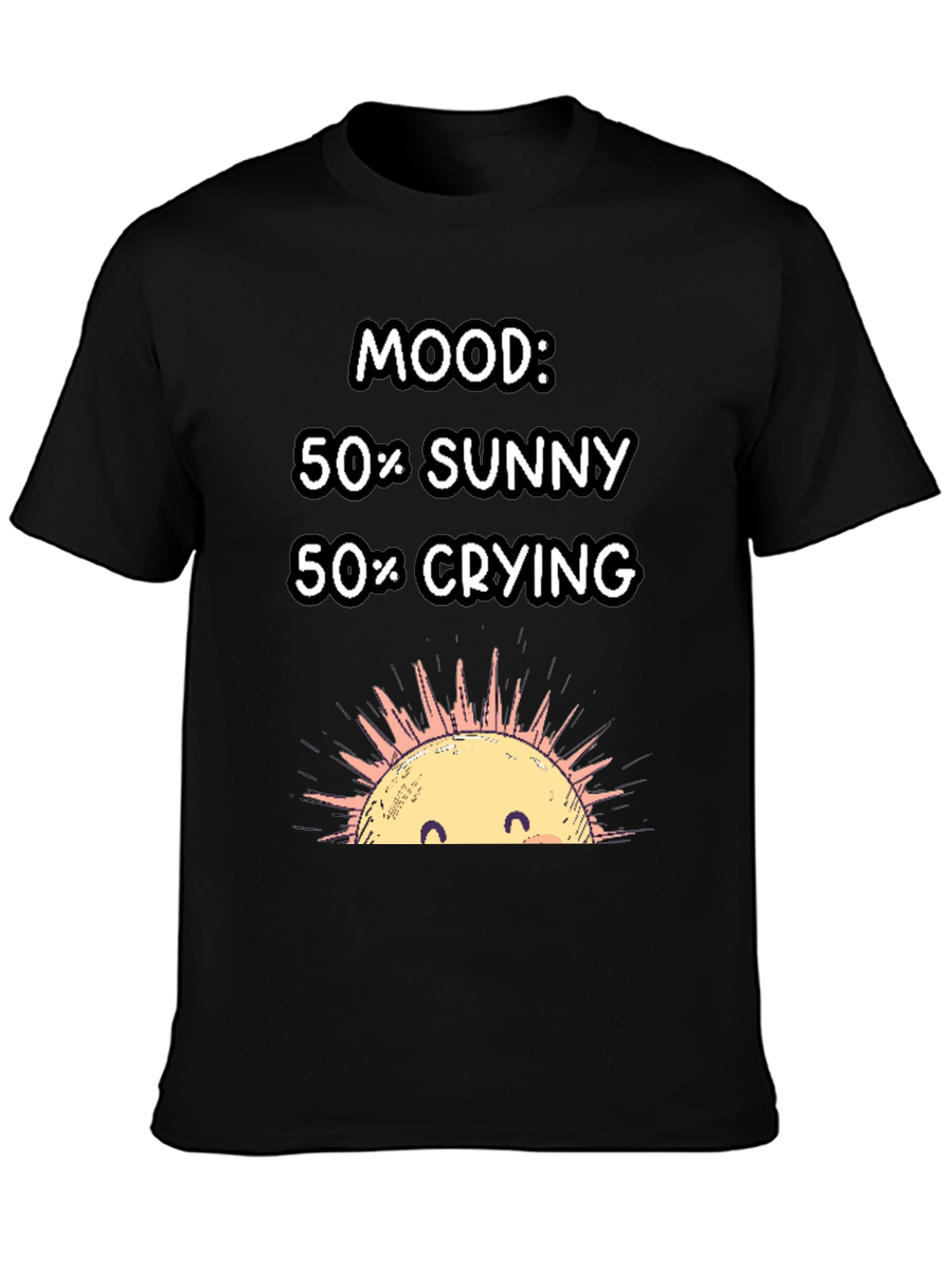 Mood 50% Sunny 50% Crying Graphic T-Shirt
