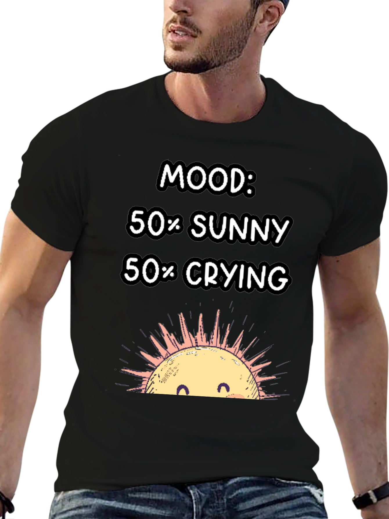 Mood 50% Sunny 50% Crying Graphic T-Shirt