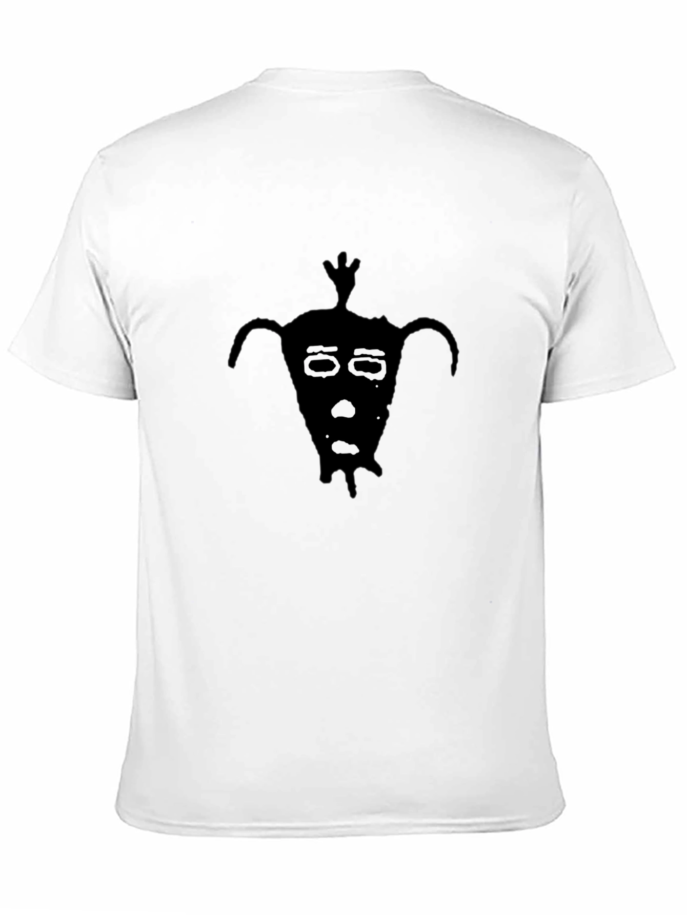 Black Graphic Tee - Quirky Face Design