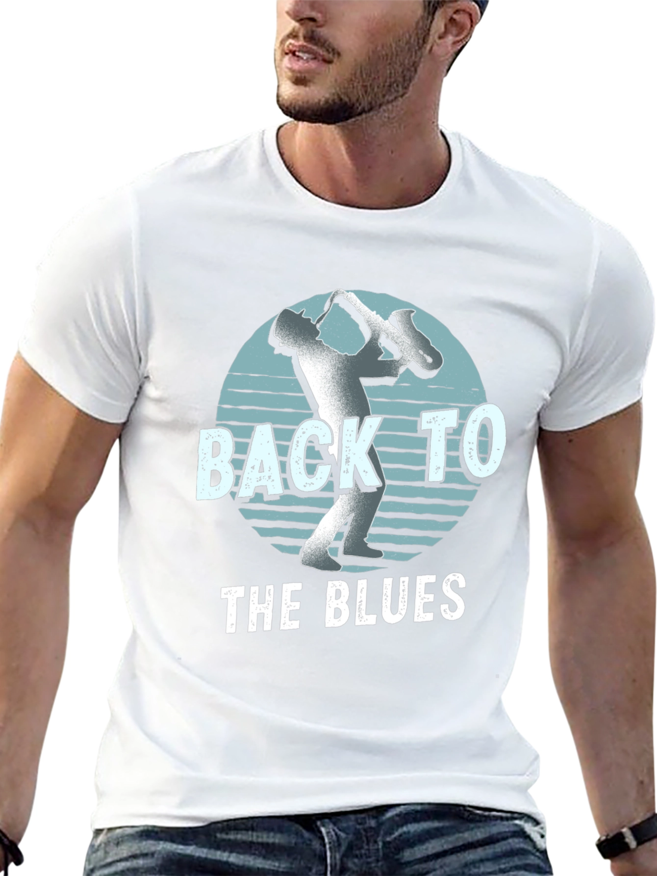 Back to the Blues Saxophone T-Shirt