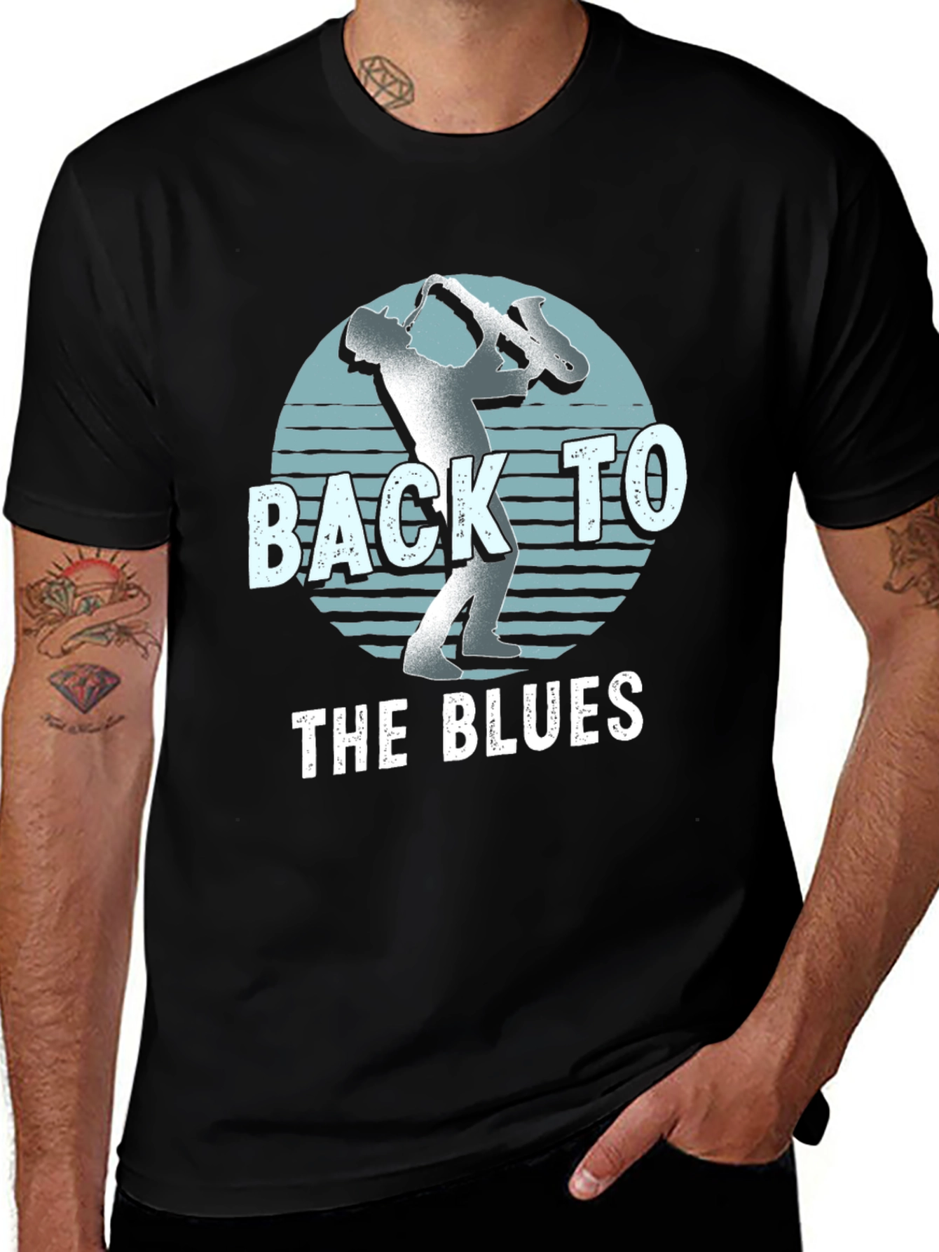 Back to the Blues Saxophone T-Shirt