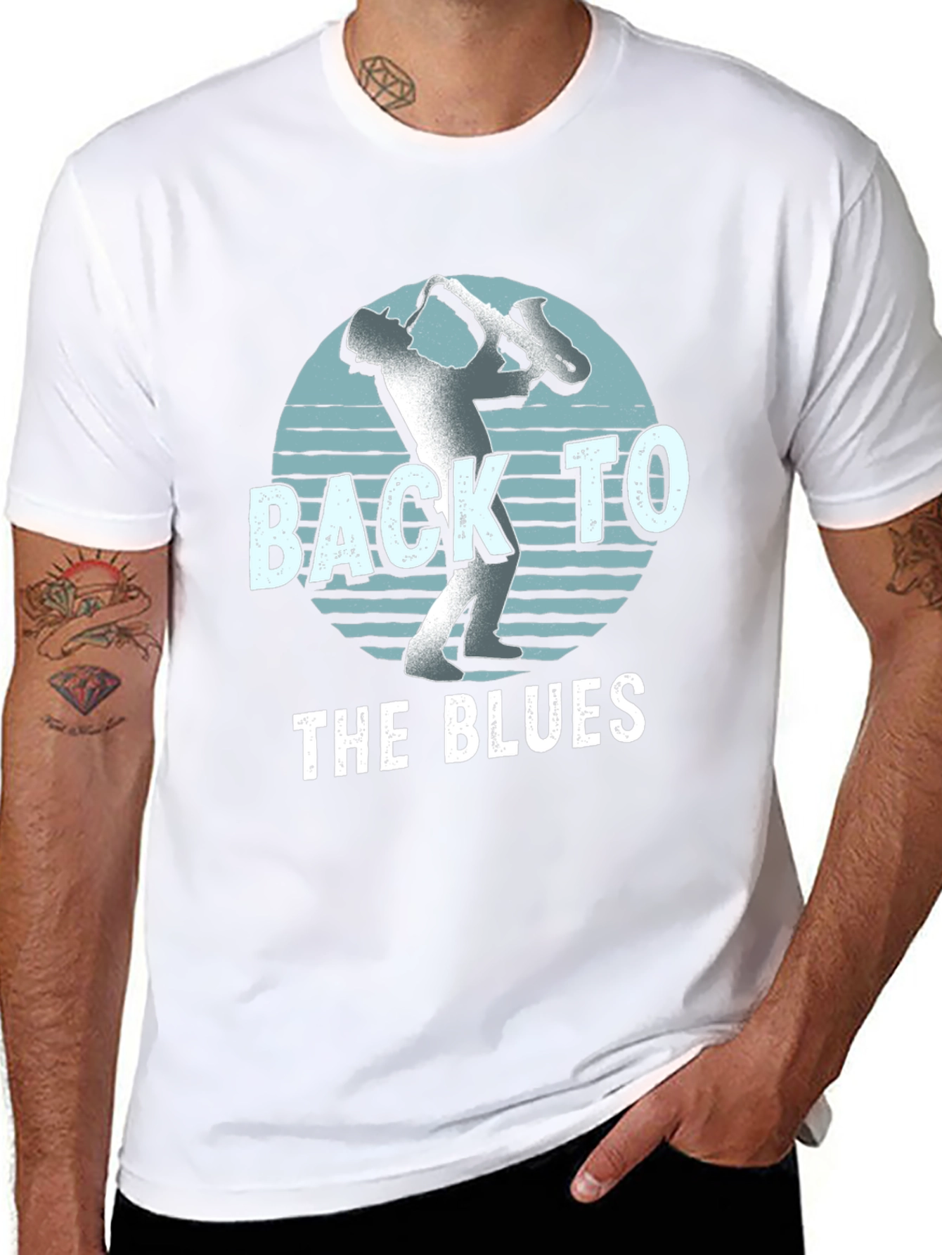 Back to the Blues Saxophone T-Shirt