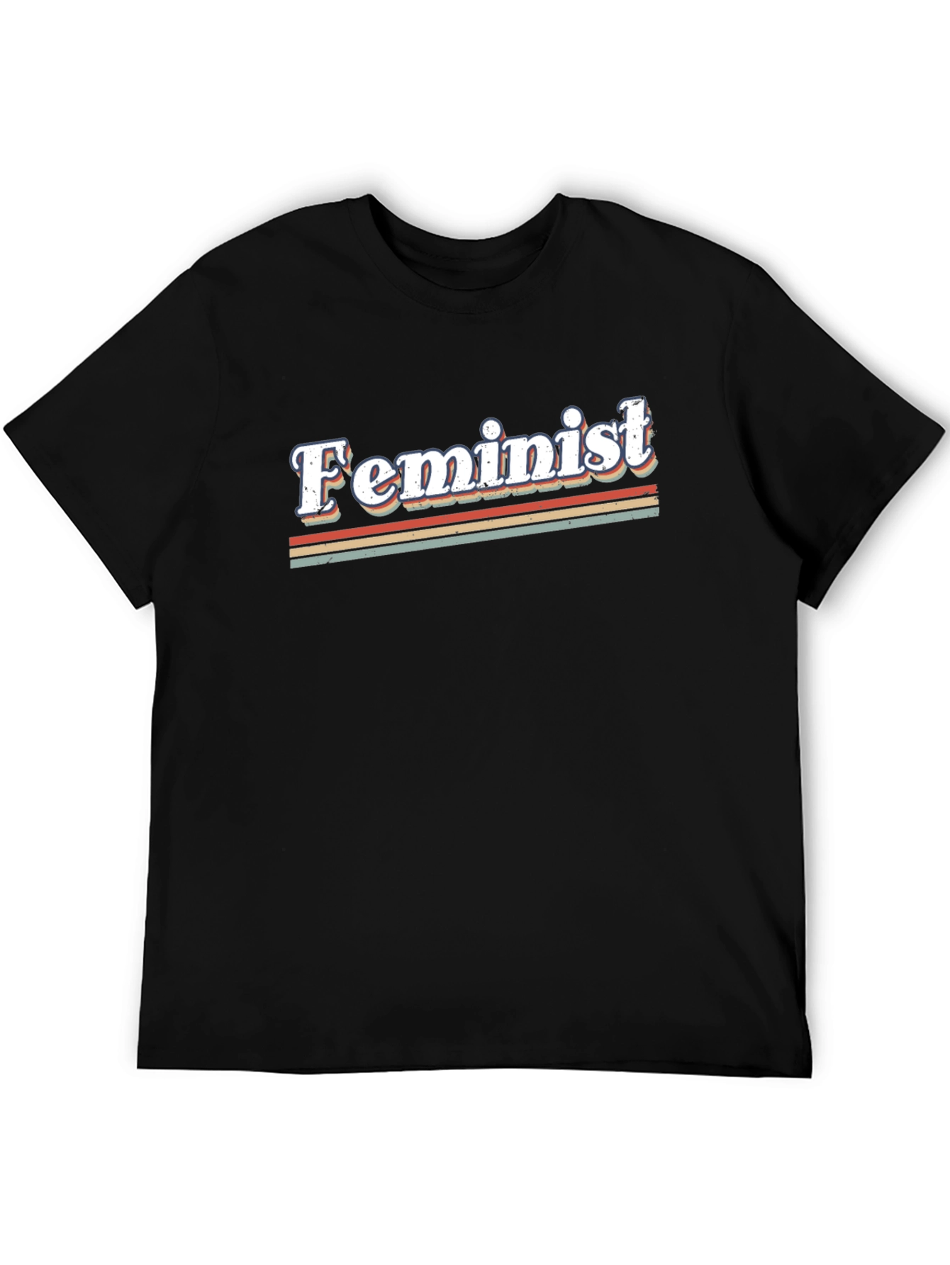 Retro Feminist Graphic Tee - Black