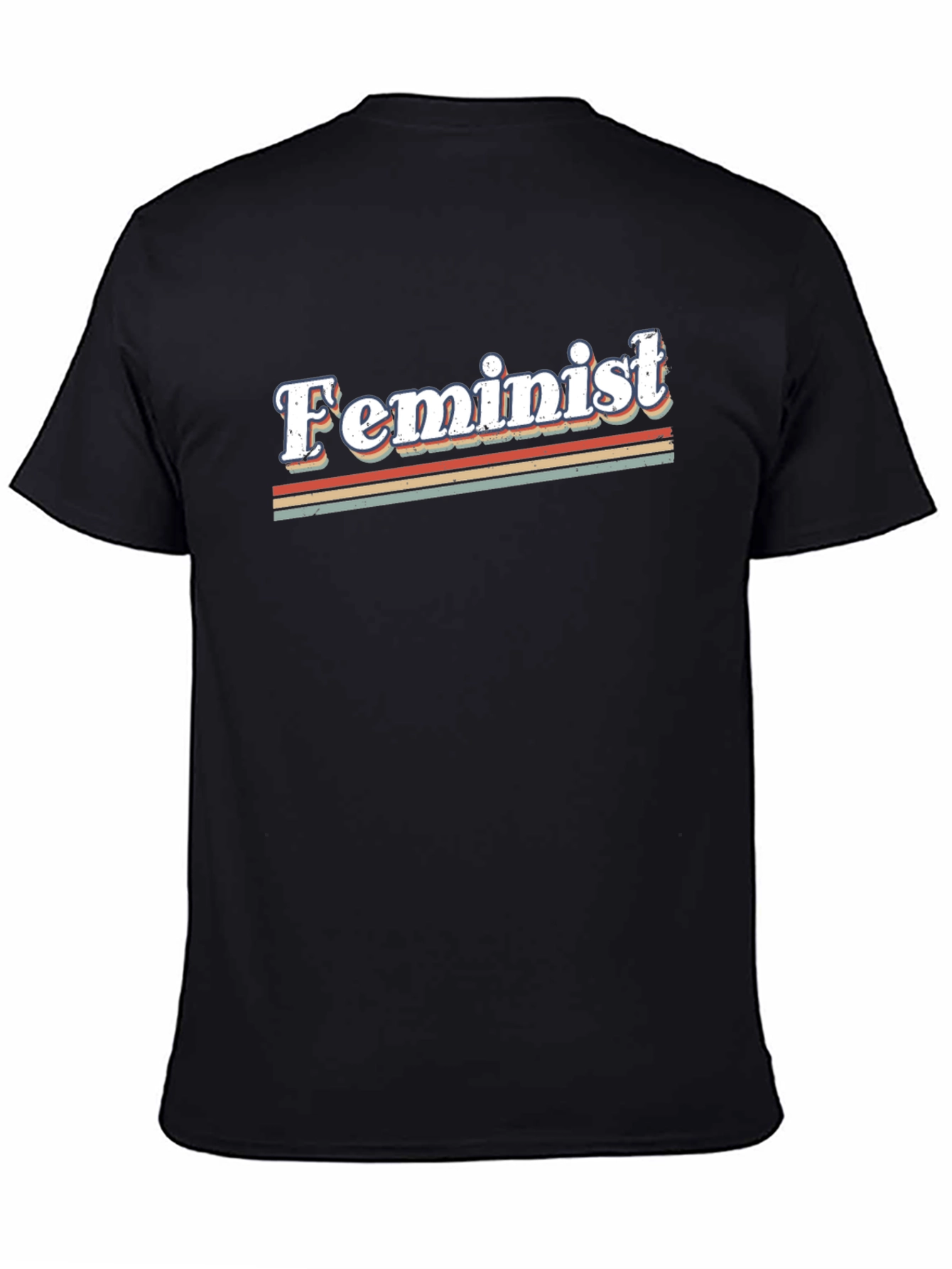 Retro Feminist Graphic Tee - Black