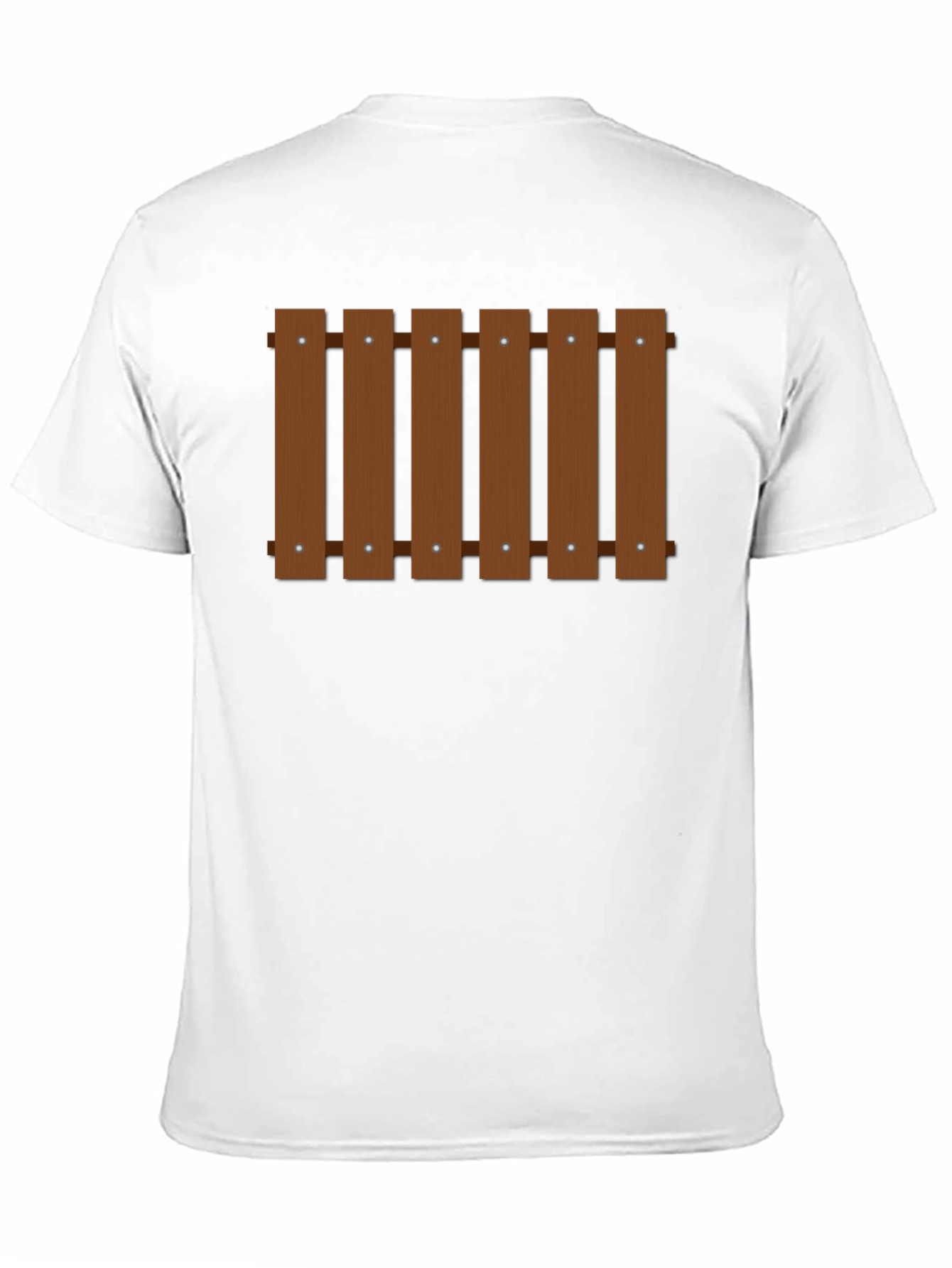 Fence Design Black T-Shirt - Novelty Graphic Tee