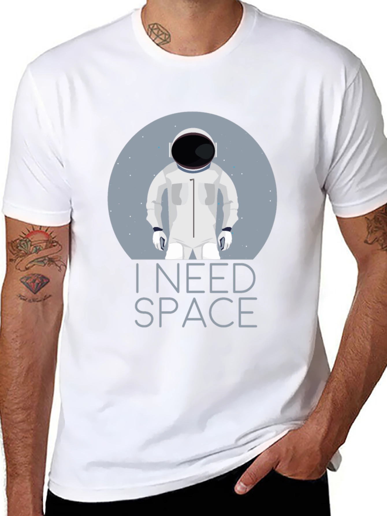 I Need Space T-Shirt Astronaut Design Tee
