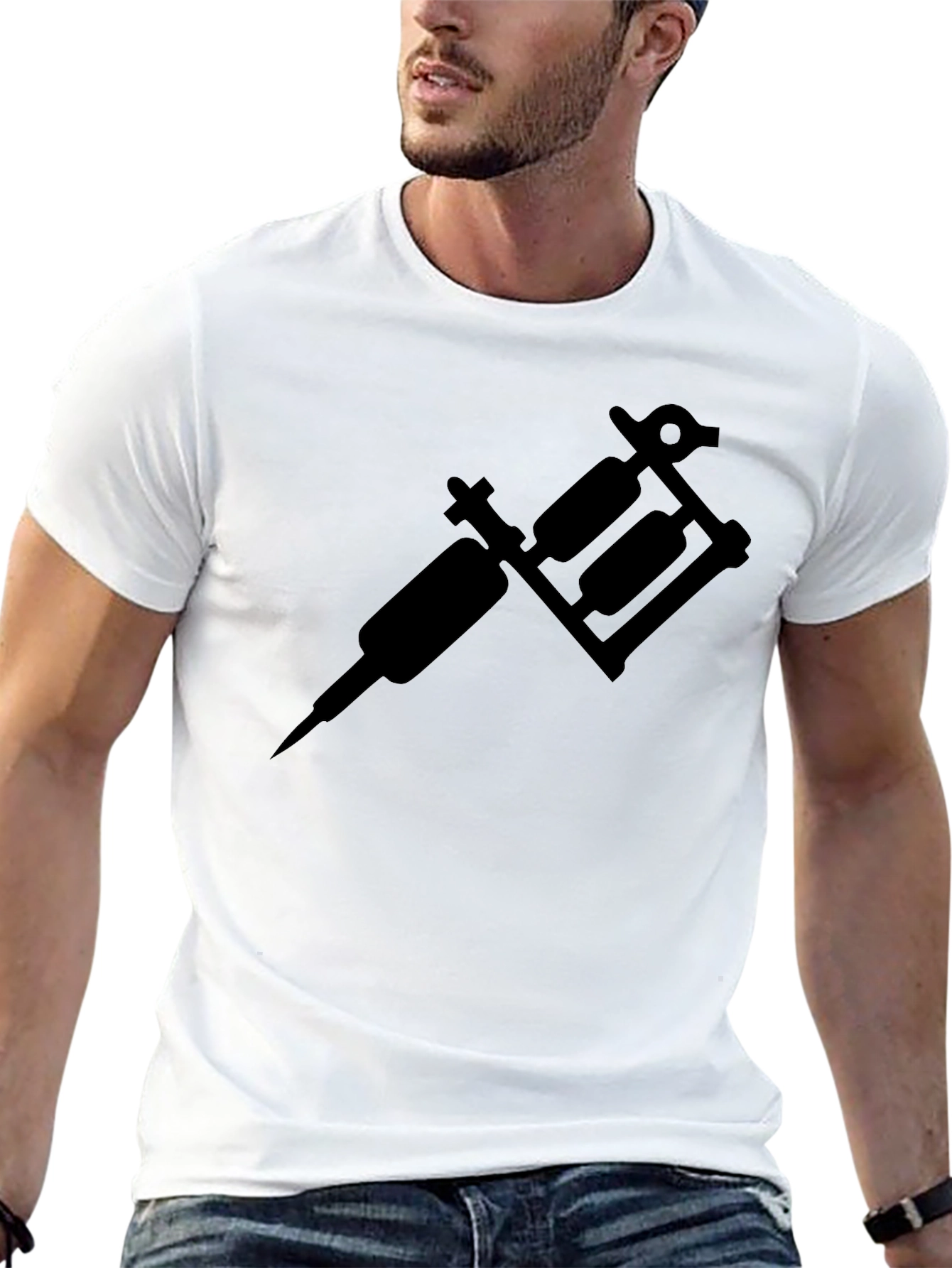 Tattoo Machine Graphic Tee - Black