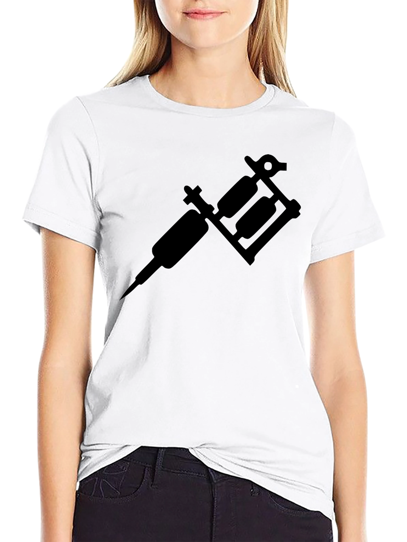 Tattoo Machine Graphic Tee - Black