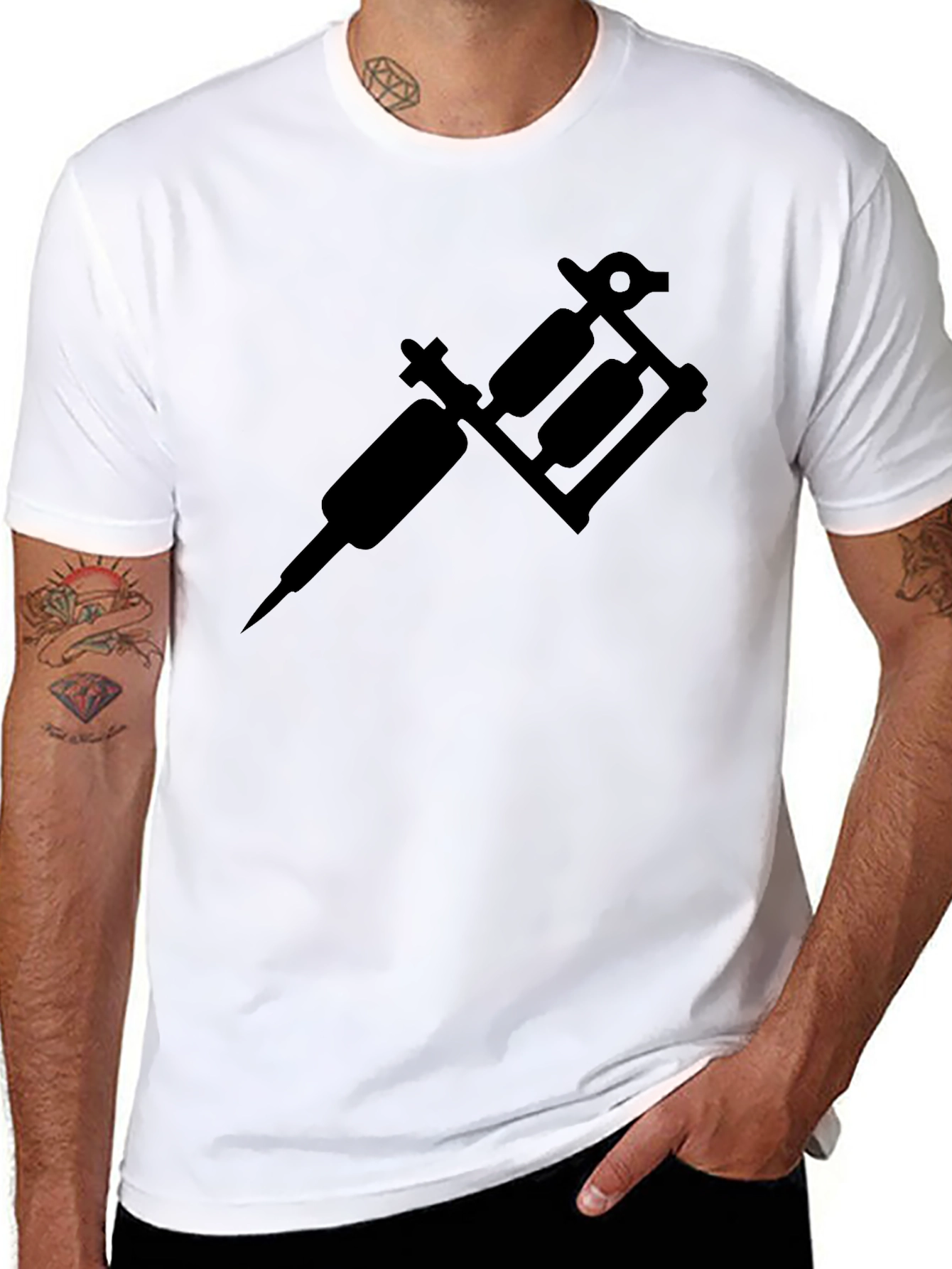 Tattoo Machine Graphic Tee - Black