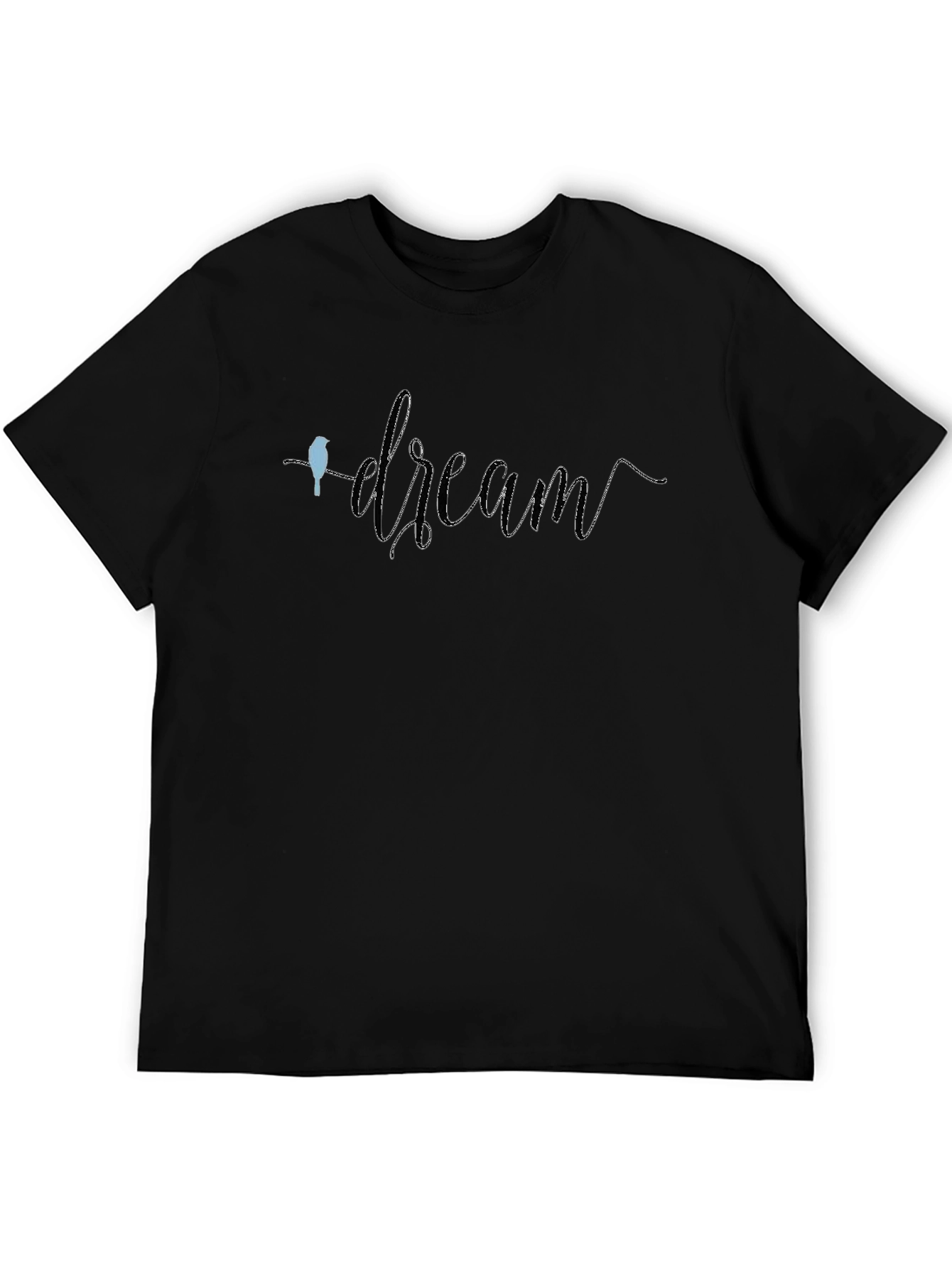 Dream Bird T-Shirt - Black Crew Neck Graphic Tee