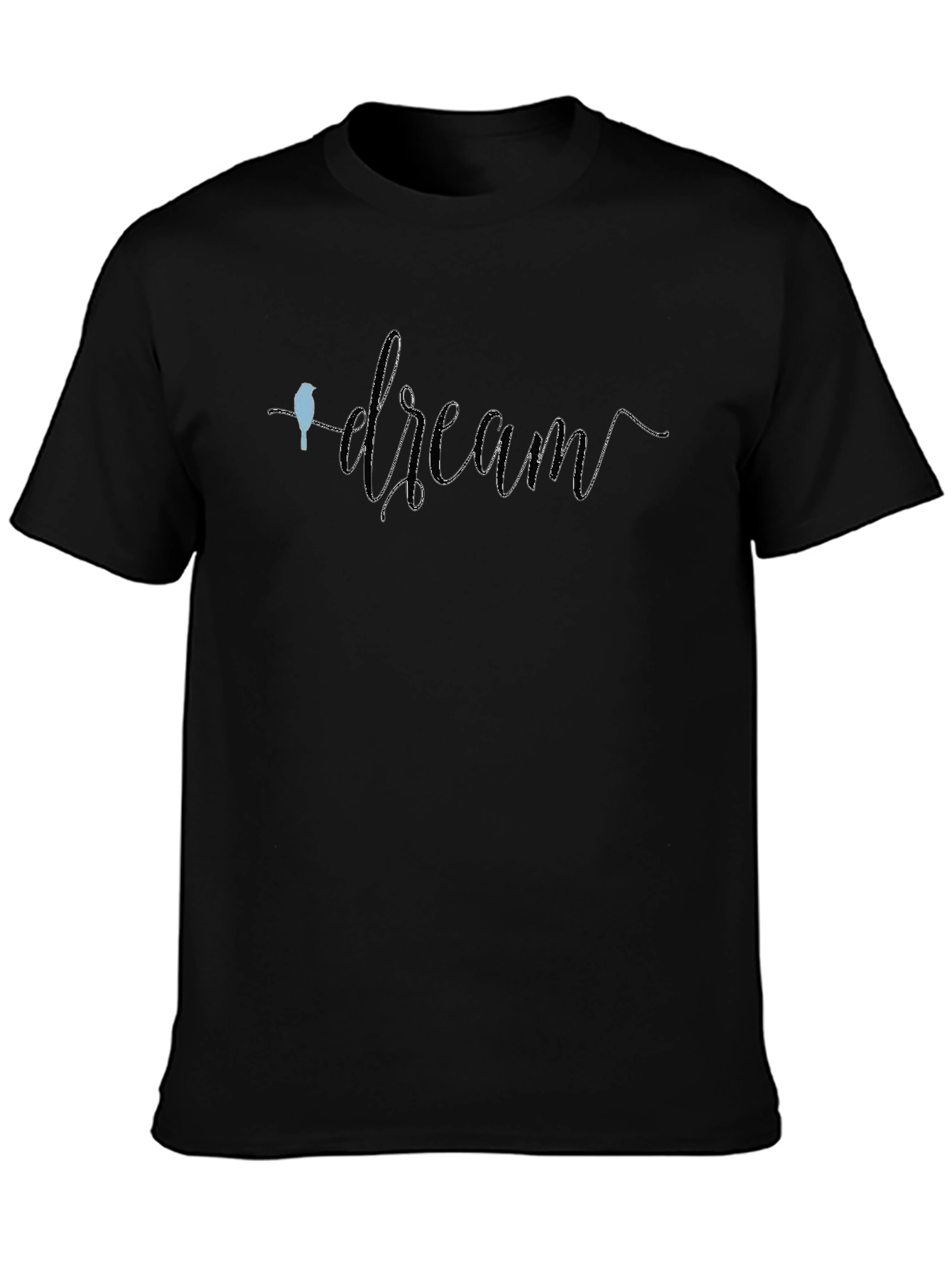 Dream Bird T-Shirt - Black Crew Neck Graphic Tee