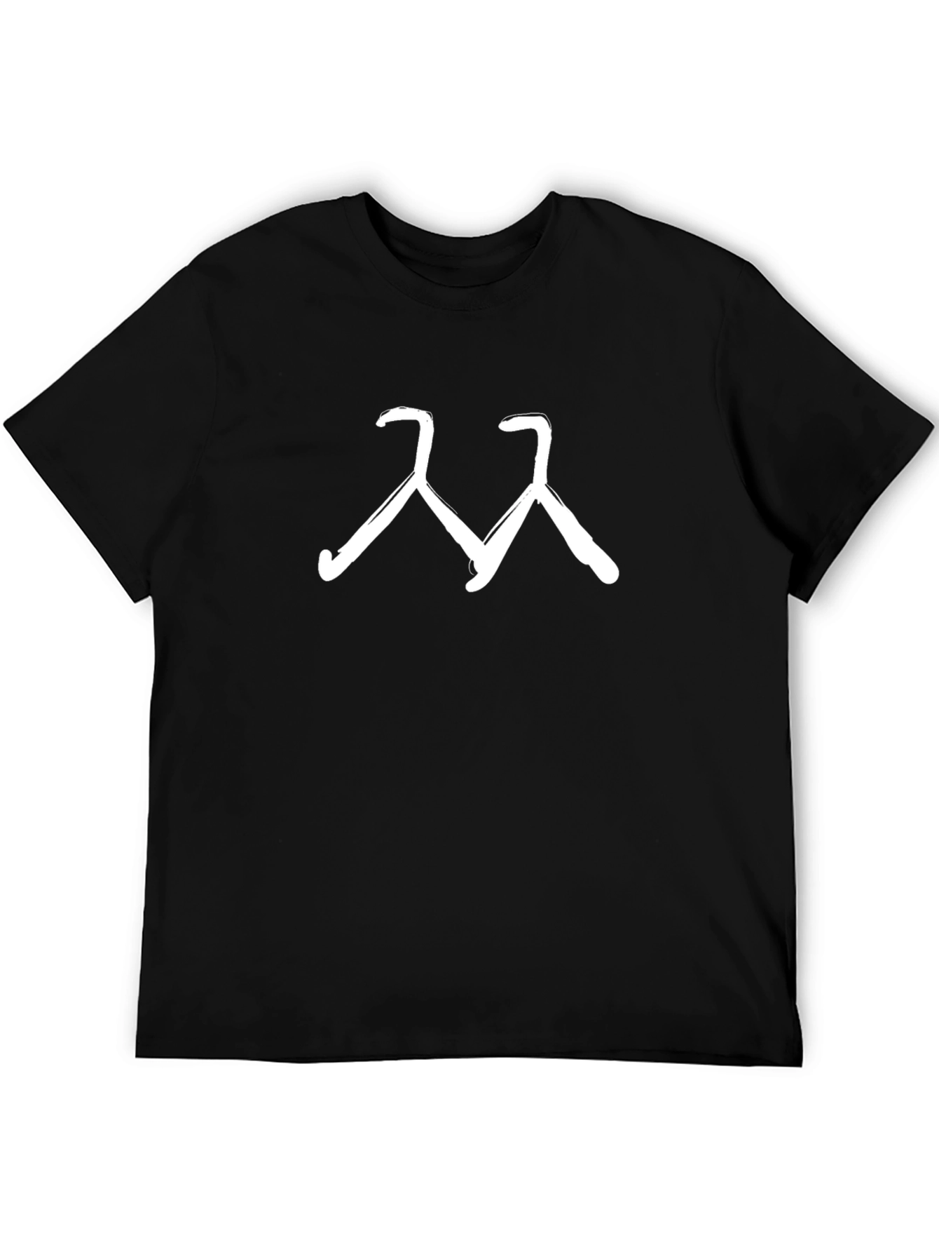 Abstract Symbol Graphic Black T-Shirt