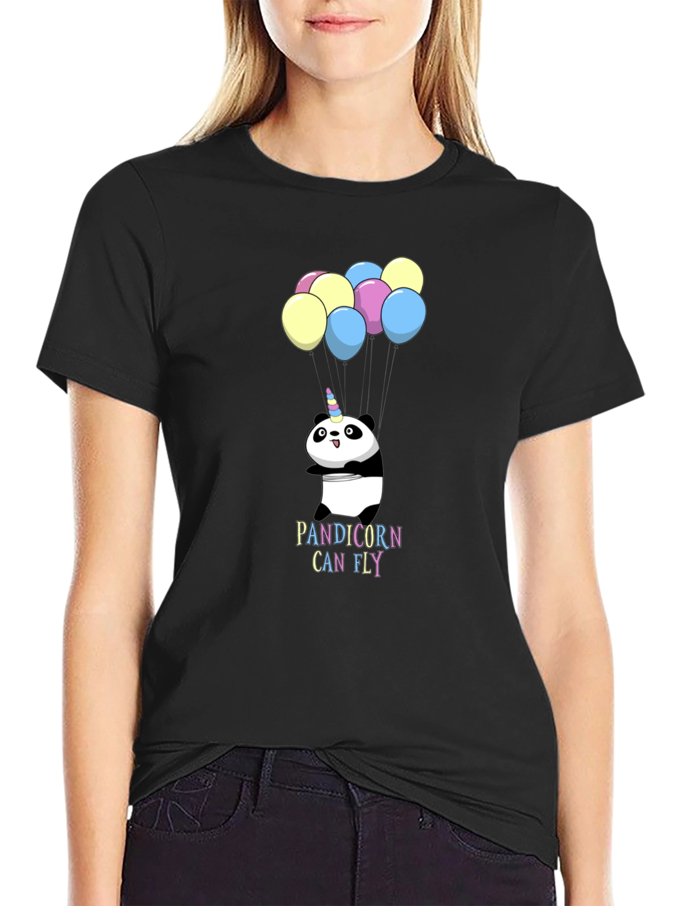 Pandicorn Can Fly Graphic Tee